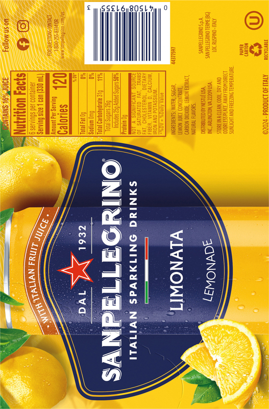 Sanpellegrino Italian Sparkling Drink Limonata, Sparkling Lemon