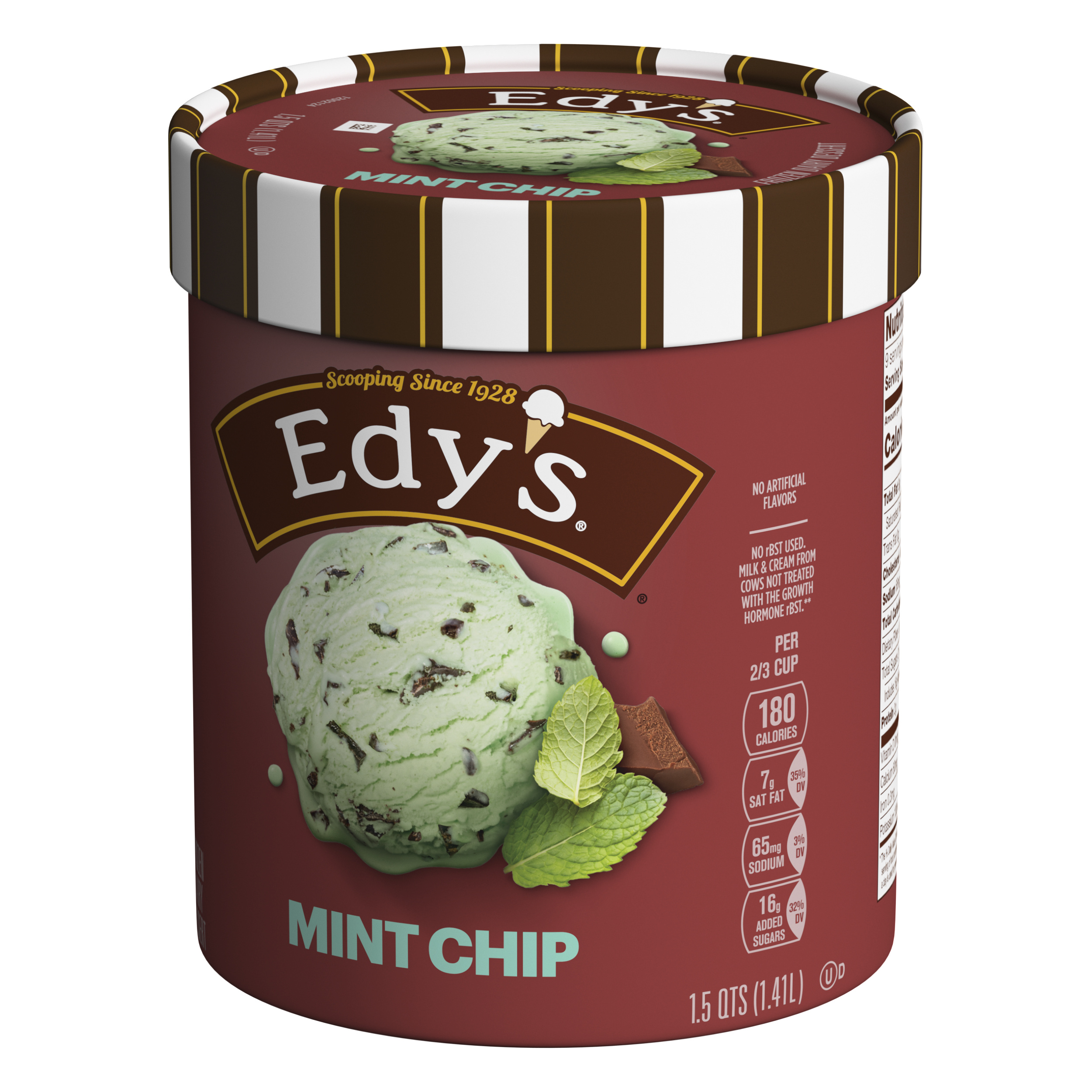 Edy'S Frozen Dairy Dessert, Mint Chip, 1.5 Qt | Giant Eagle