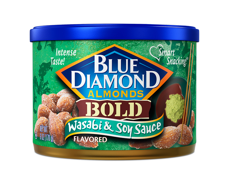Blue Diamond, BOLD Wasabi & Soy Sauce Almonds, 6oz Can | Giant