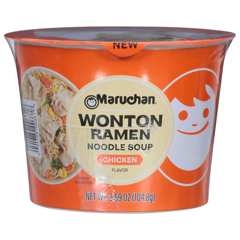 MARUKOマルコ　トントン Maruchan Noodle Soup, Wonton Ramen, Hot & Spicy, Chicken Flavor