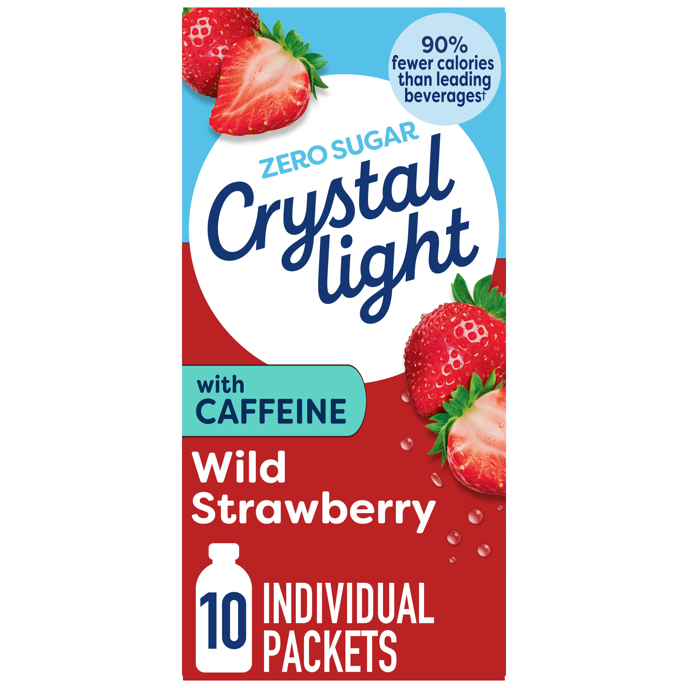 Crystal Light Drink Mix with Caffeine, 10 Packets, for Convenient
