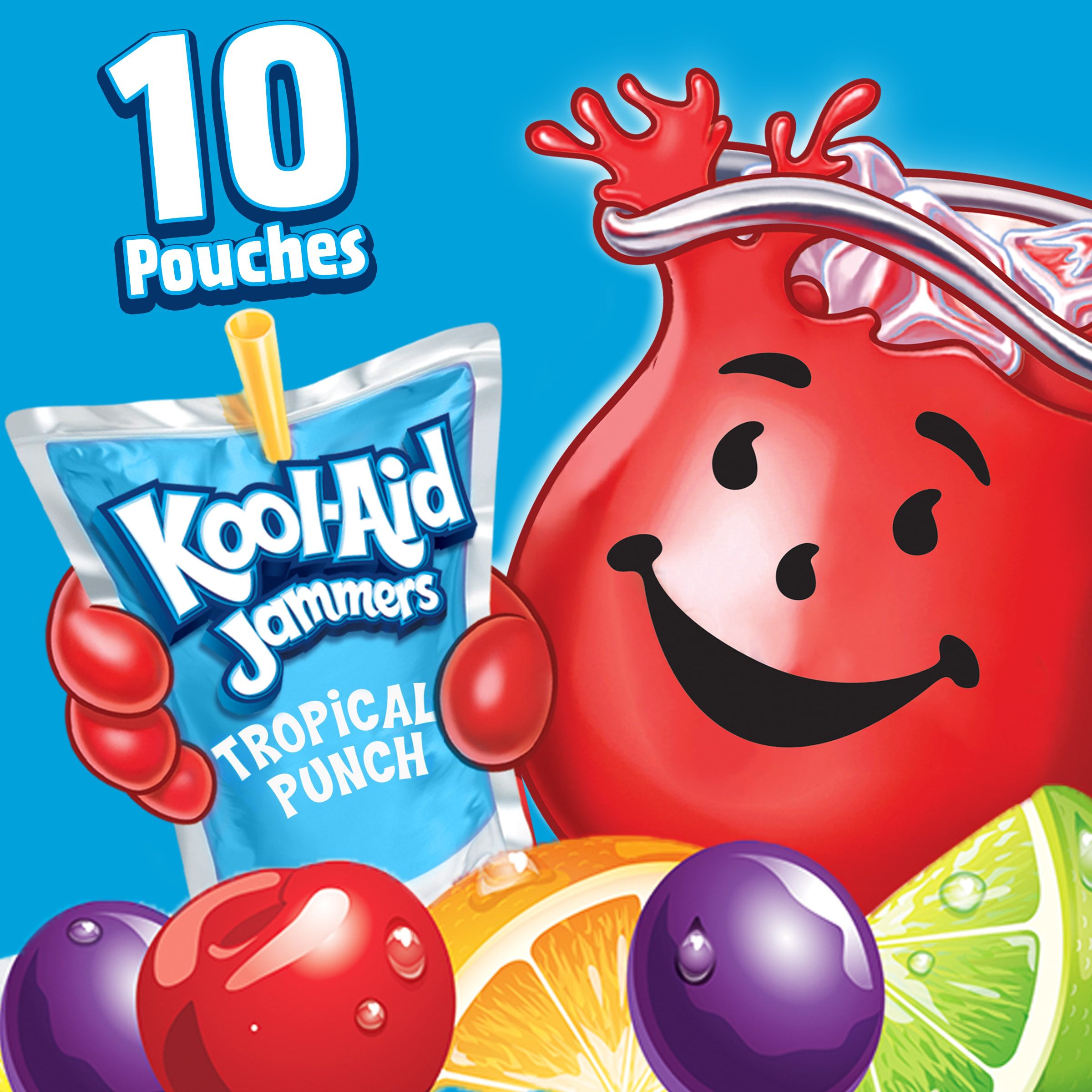 Kool-Aid Jammers Tropical Punch Flavored Drink, 10 ct Box, 6 fl oz