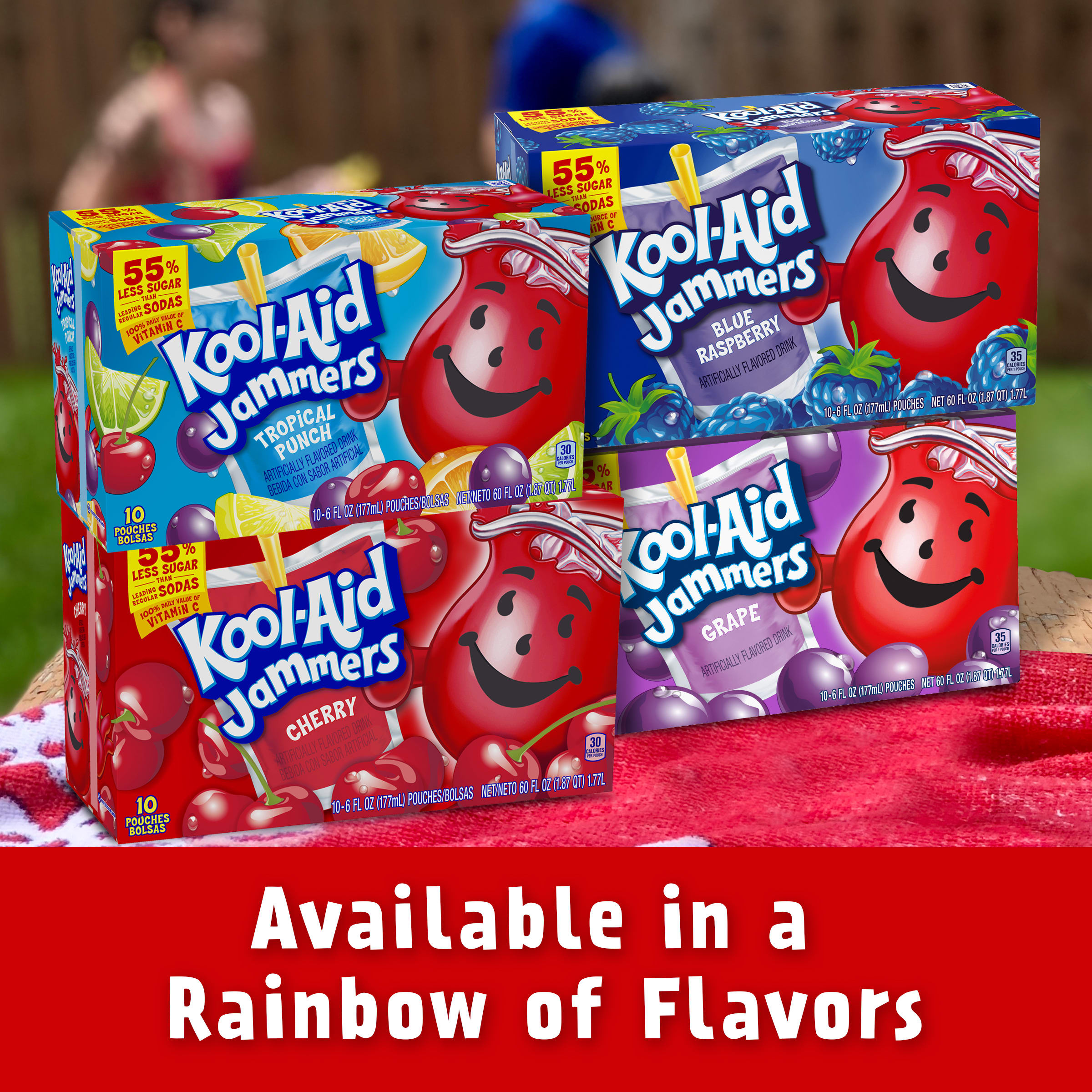 Kool-Aid Jammers Cherry Flavored 10 ct Box, 6 fl oz Pouches