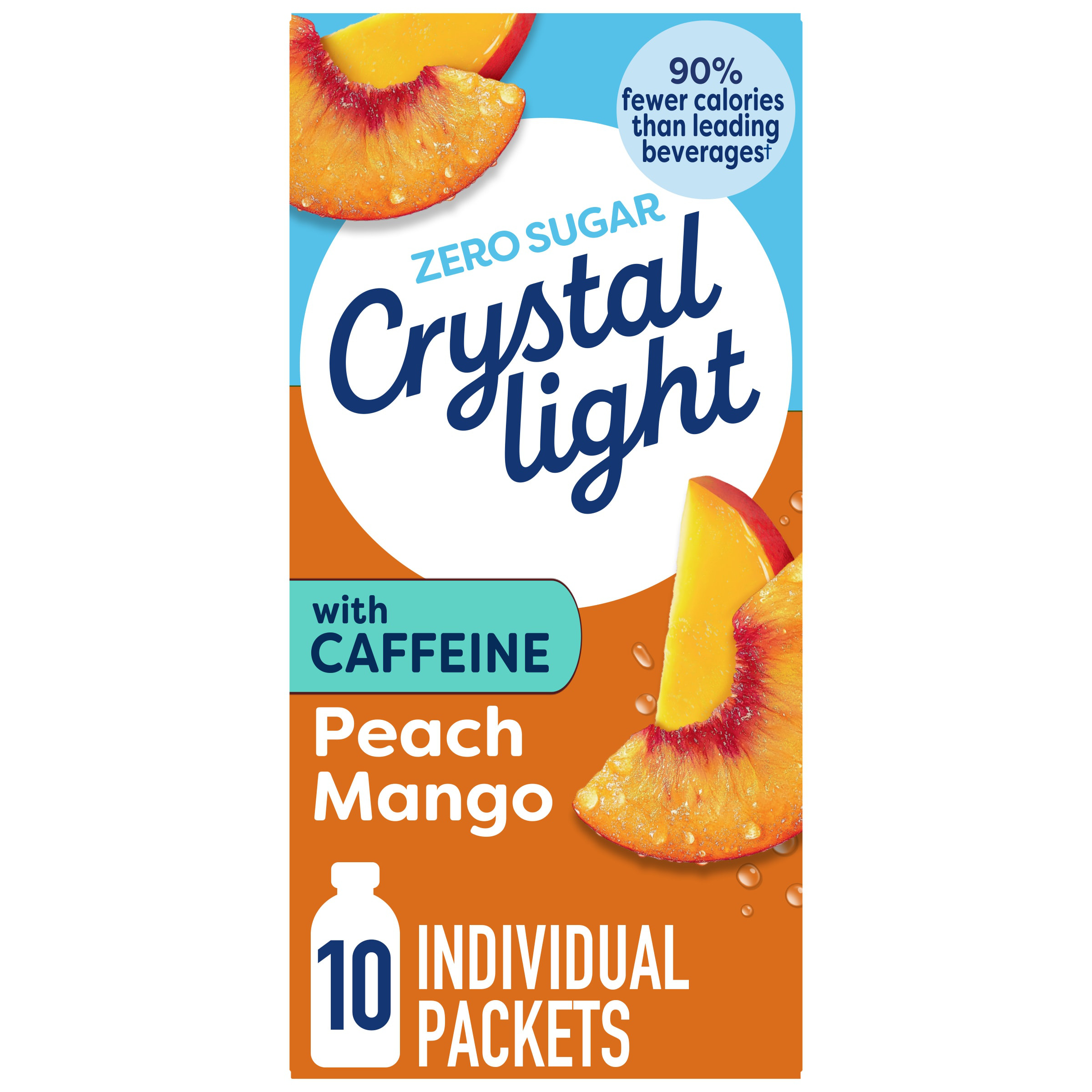 Crystal Light Drink Mix with Caffeine, 10 Packets, for Convenient