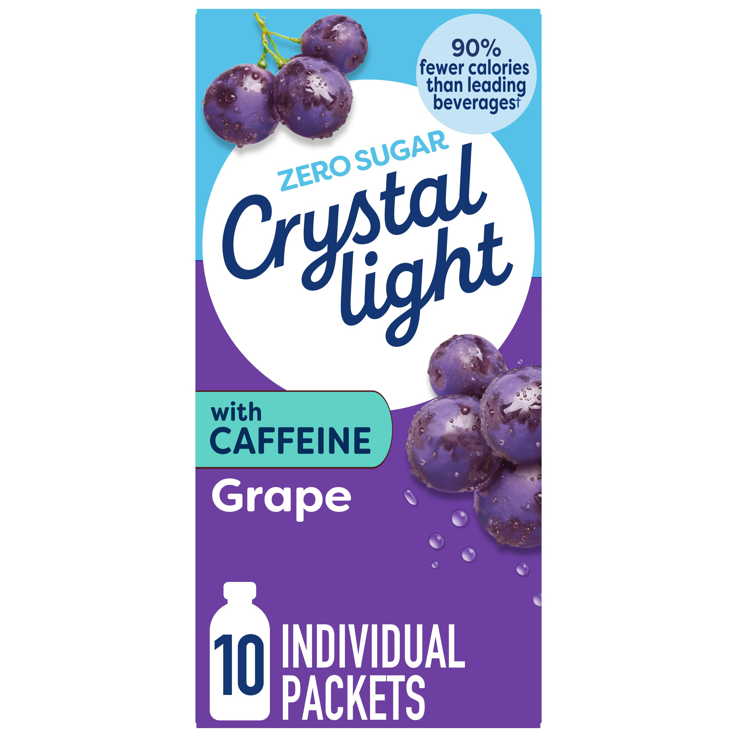 Crystal Light Drink Mix with Caffeine, 10 Packets, for Convenient