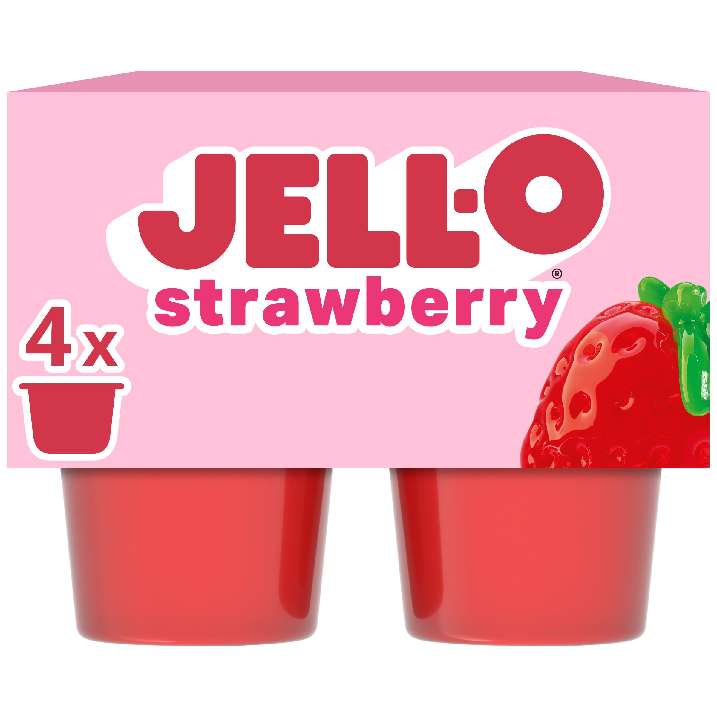 Jell-O Strawberry Artificially Flavored Zero Sugar Ready-to-Eat