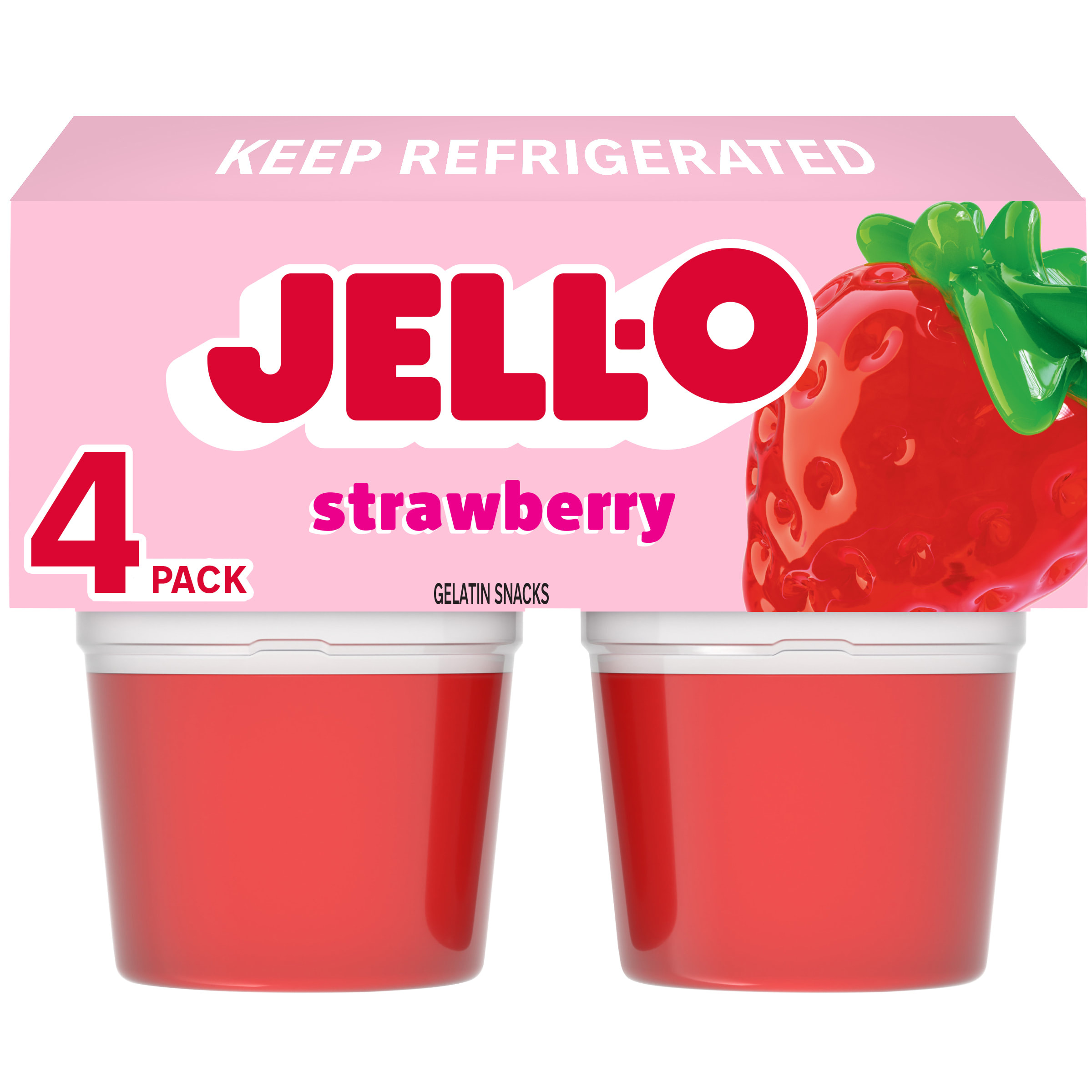 Jell-O Temptations Strawberry Ready-to-Eat Cheesecake Snacks, 4 ct