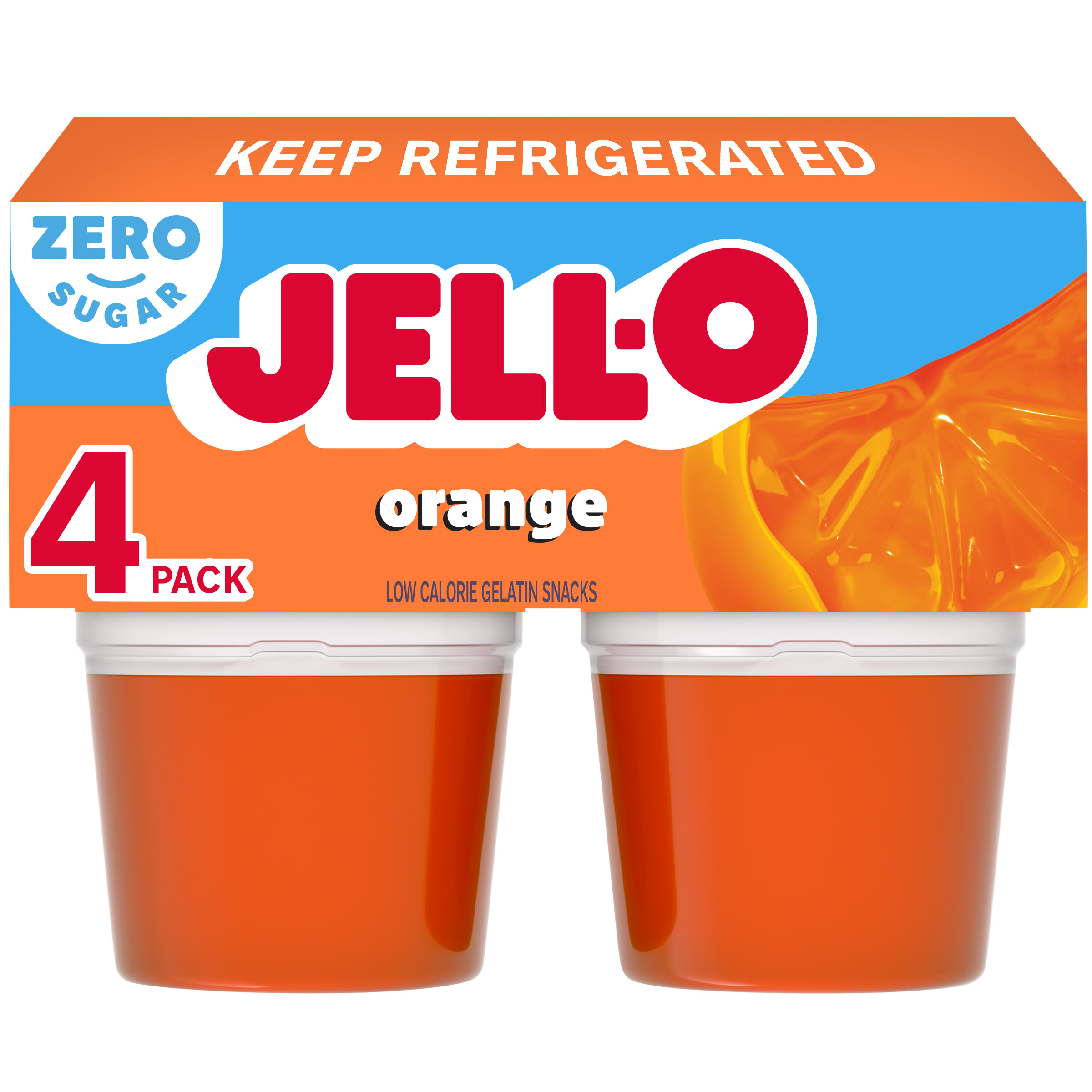 Jell-O Orange Artificially Flavored Zero Sugar Ready-to-Eat