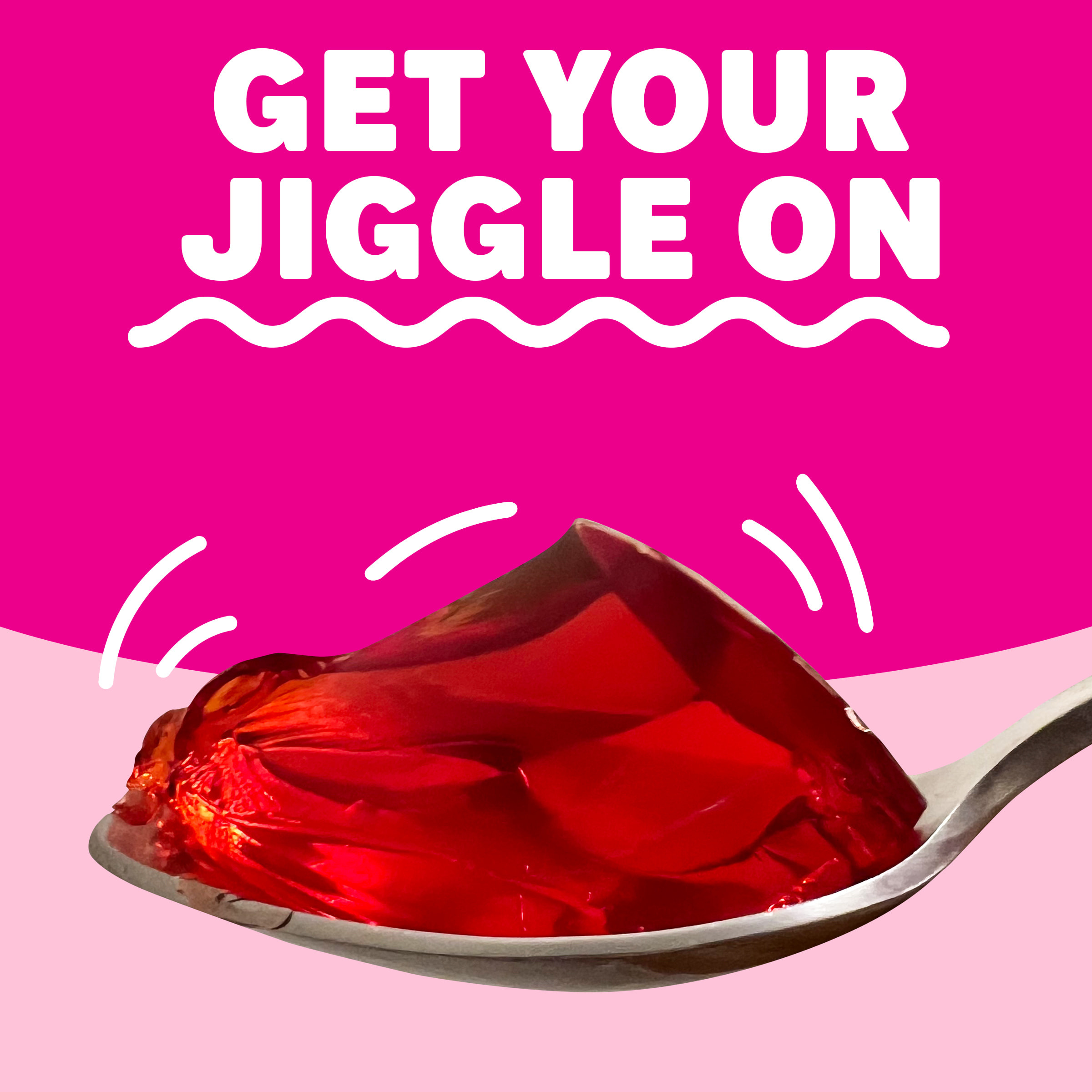 JELL-O Original Strawberry Gelatin Snack Cups Value Pack, 8 ct