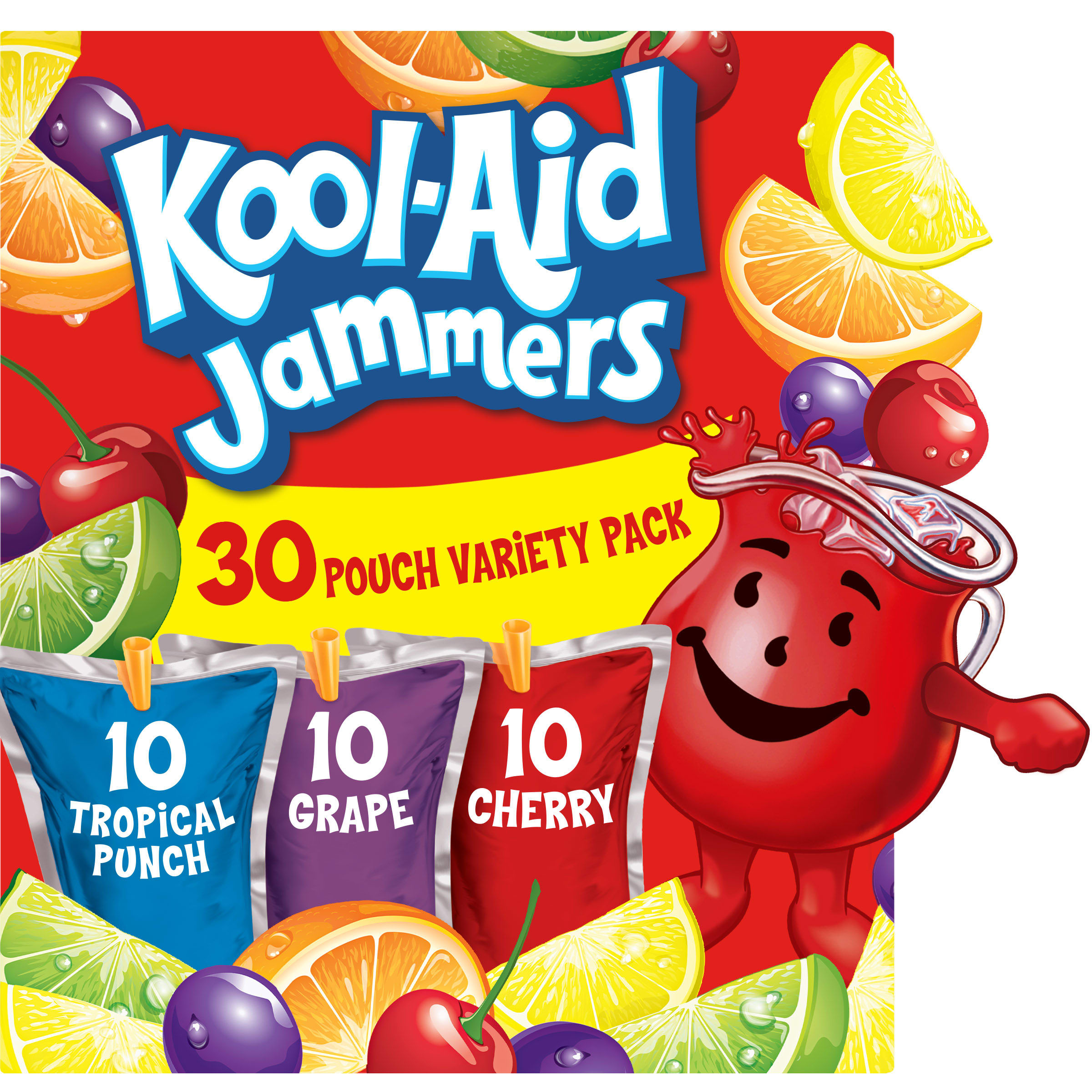 Kool-Aid Jammers Tropical Punch, Grape & Cherry Flavored 0% Juice