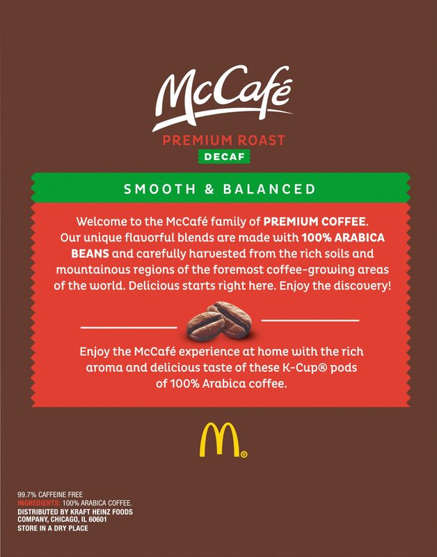 McCafe Premium Roast Decaf Coffee K-Cup Pods, Decaffeinated