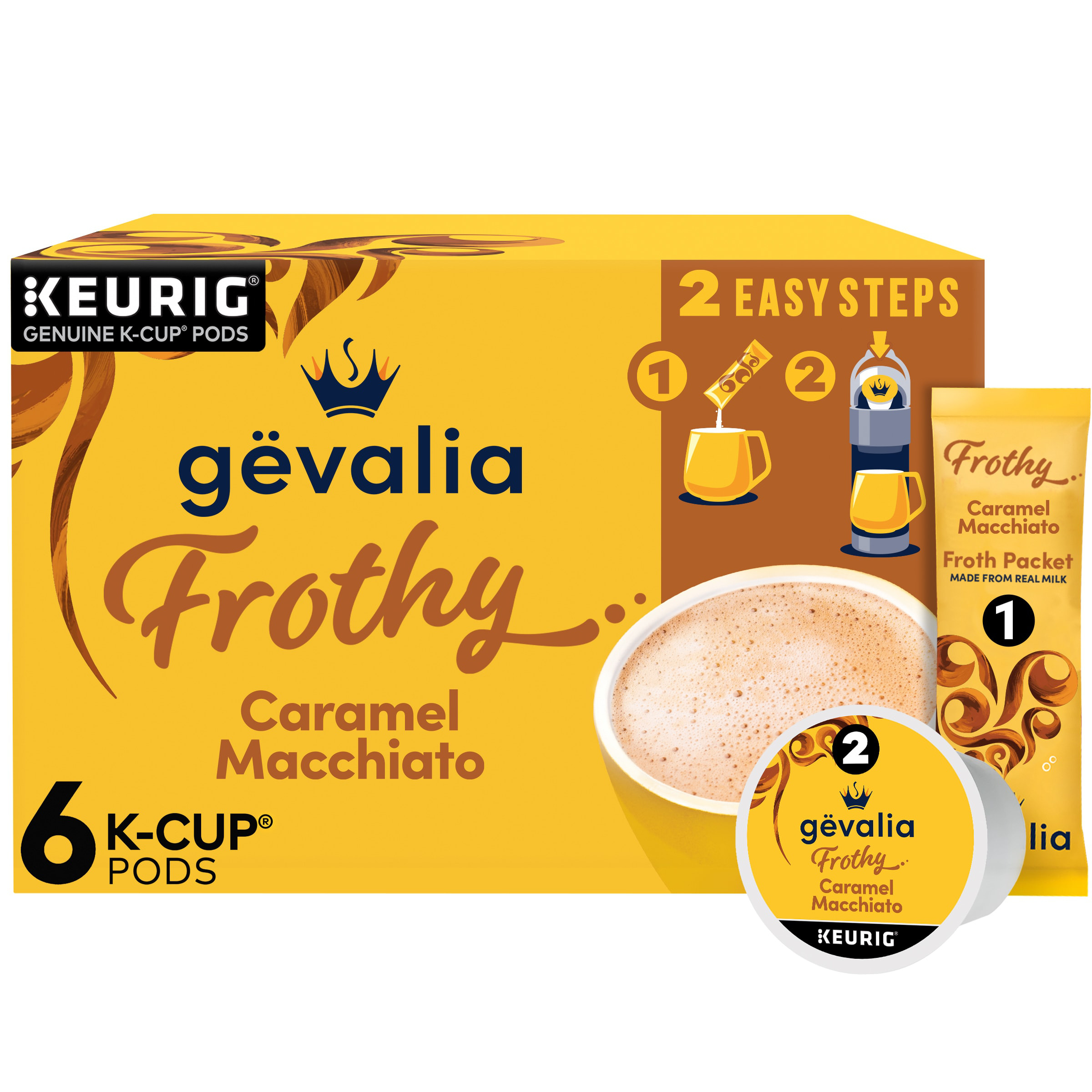 Gevalia Frothy 2-Step Artificially Flavored Caramel