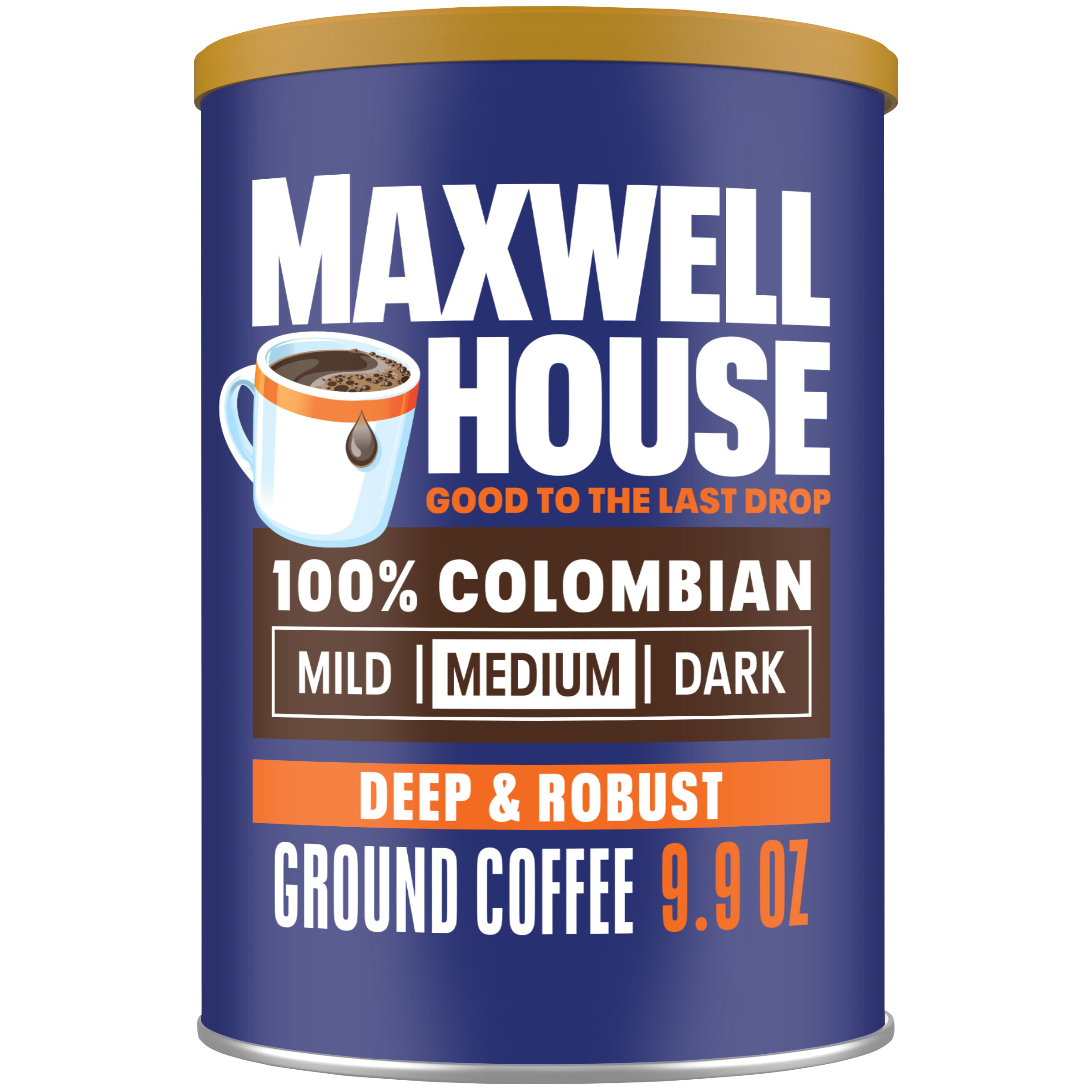 ミルク　100 Maxwell House 100% Colombian Ground Coffee, 9.9 oz Canister