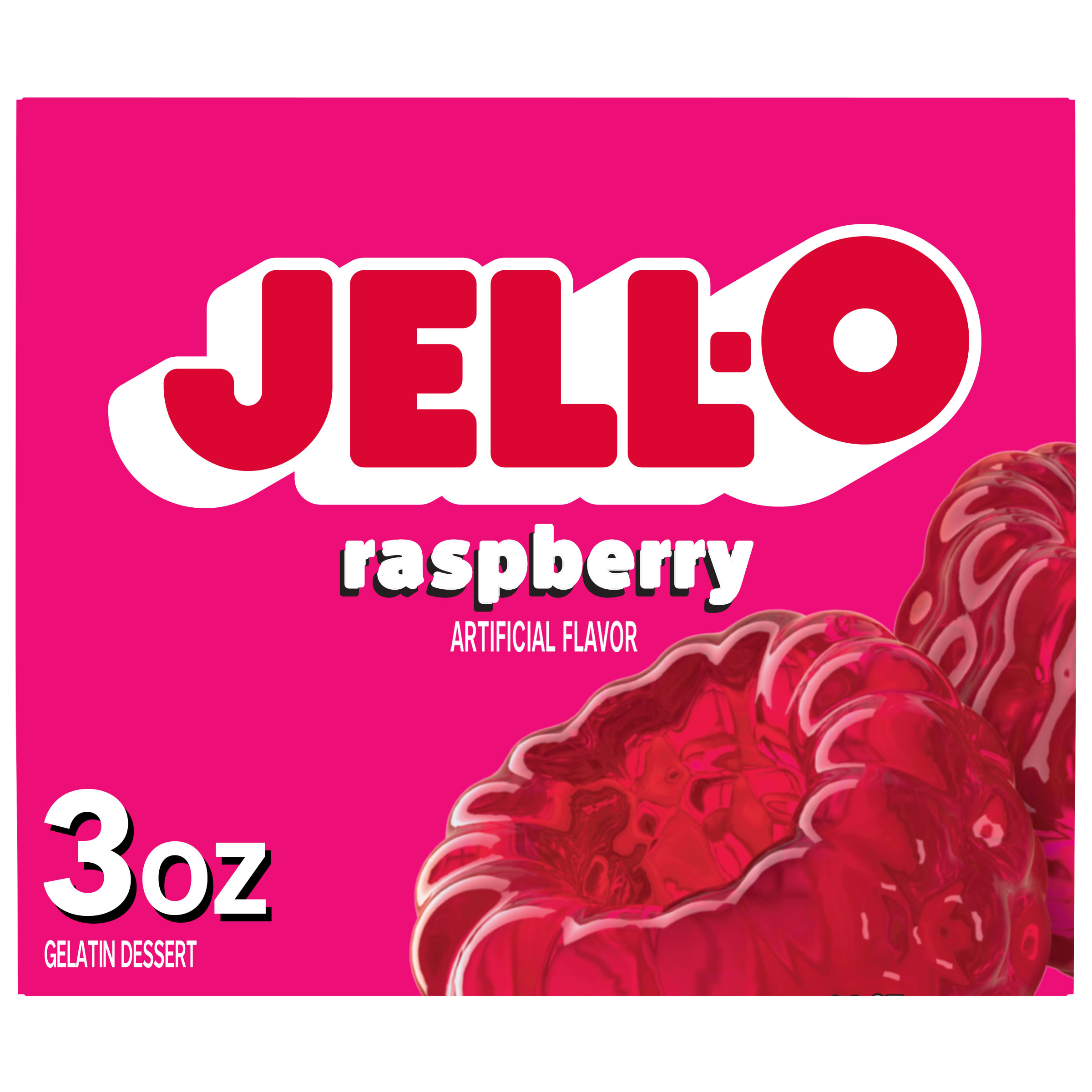 Jell-O Raspberry Gelatin Dessert Mix, 3 oz Box | Giant Eagle