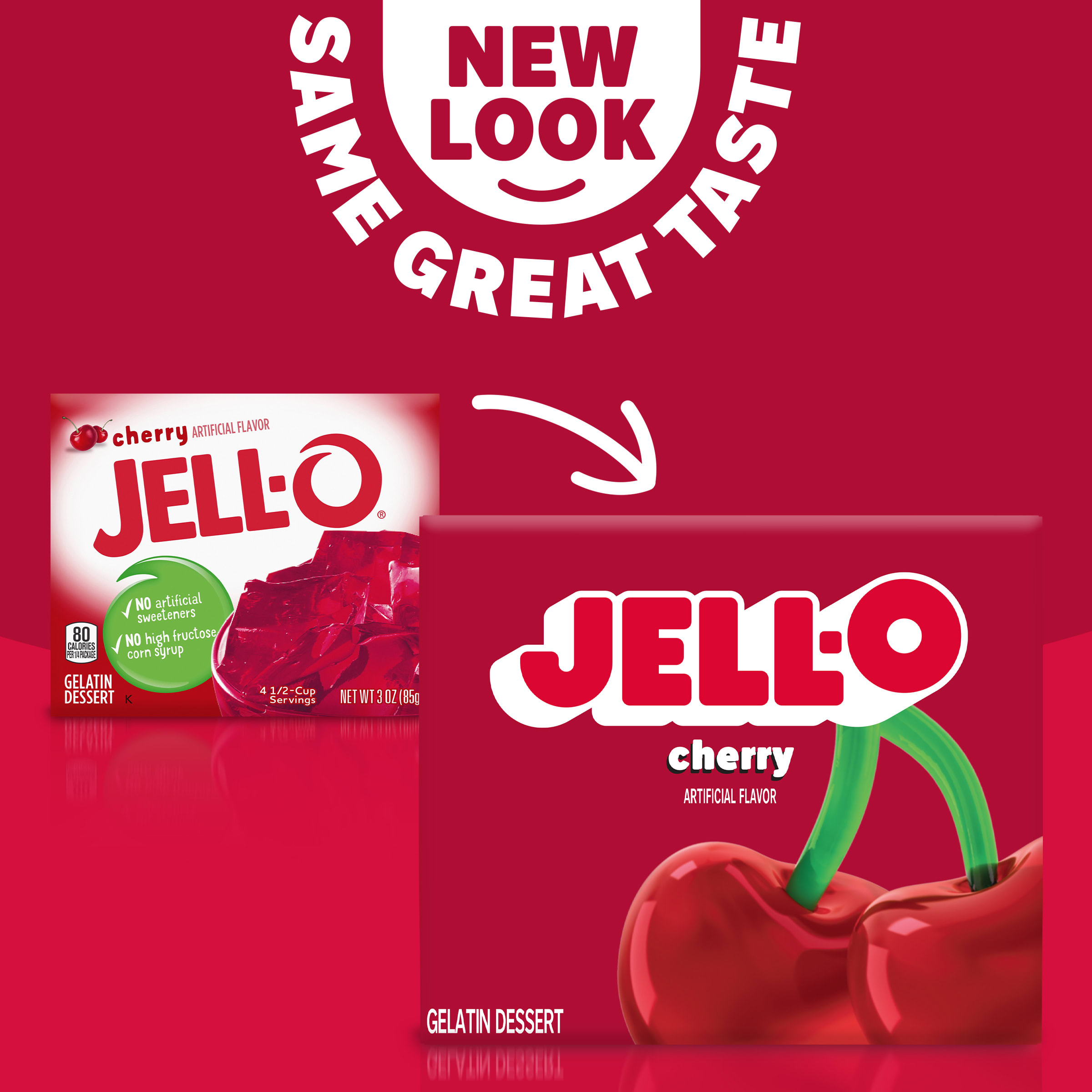 Jell-O Cherry Gelatin Dessert Mix, 3 oz Box | Giant Eagle