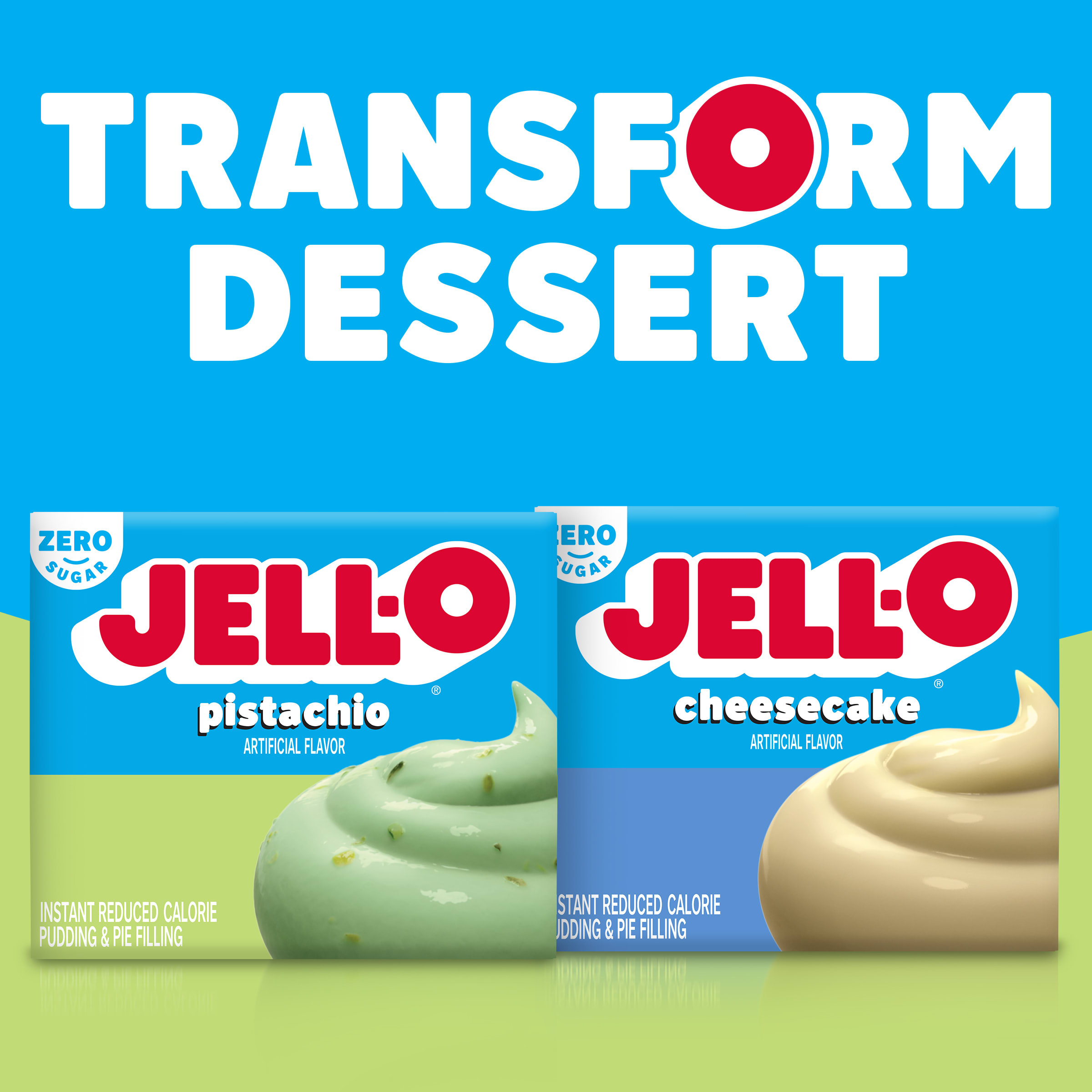 Jell-O Pistachio Zero Sugar Instant Reduced Calorie Pudding & Pie