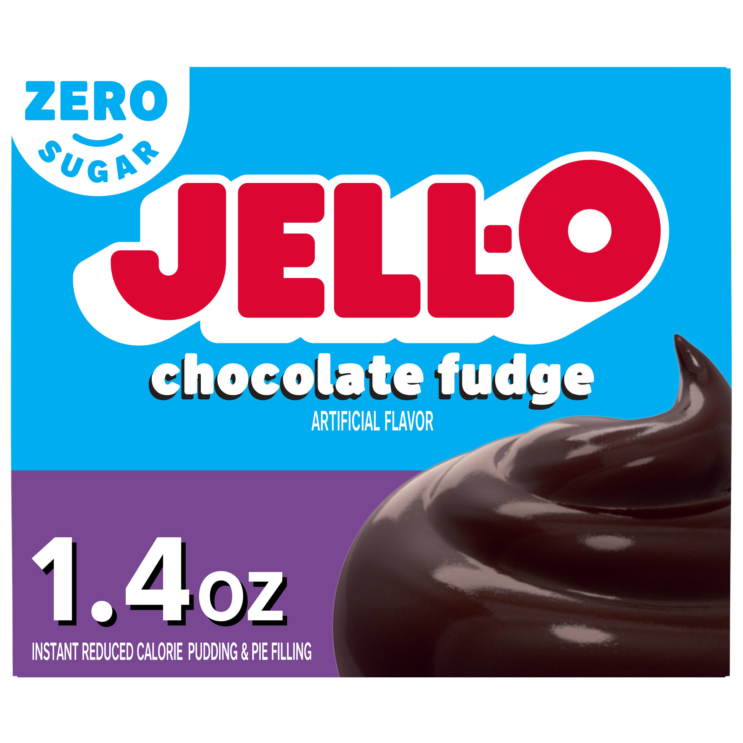 Jell-O Chocolate Fudge Zero Sugar Instant Reduced Calorie Pudding