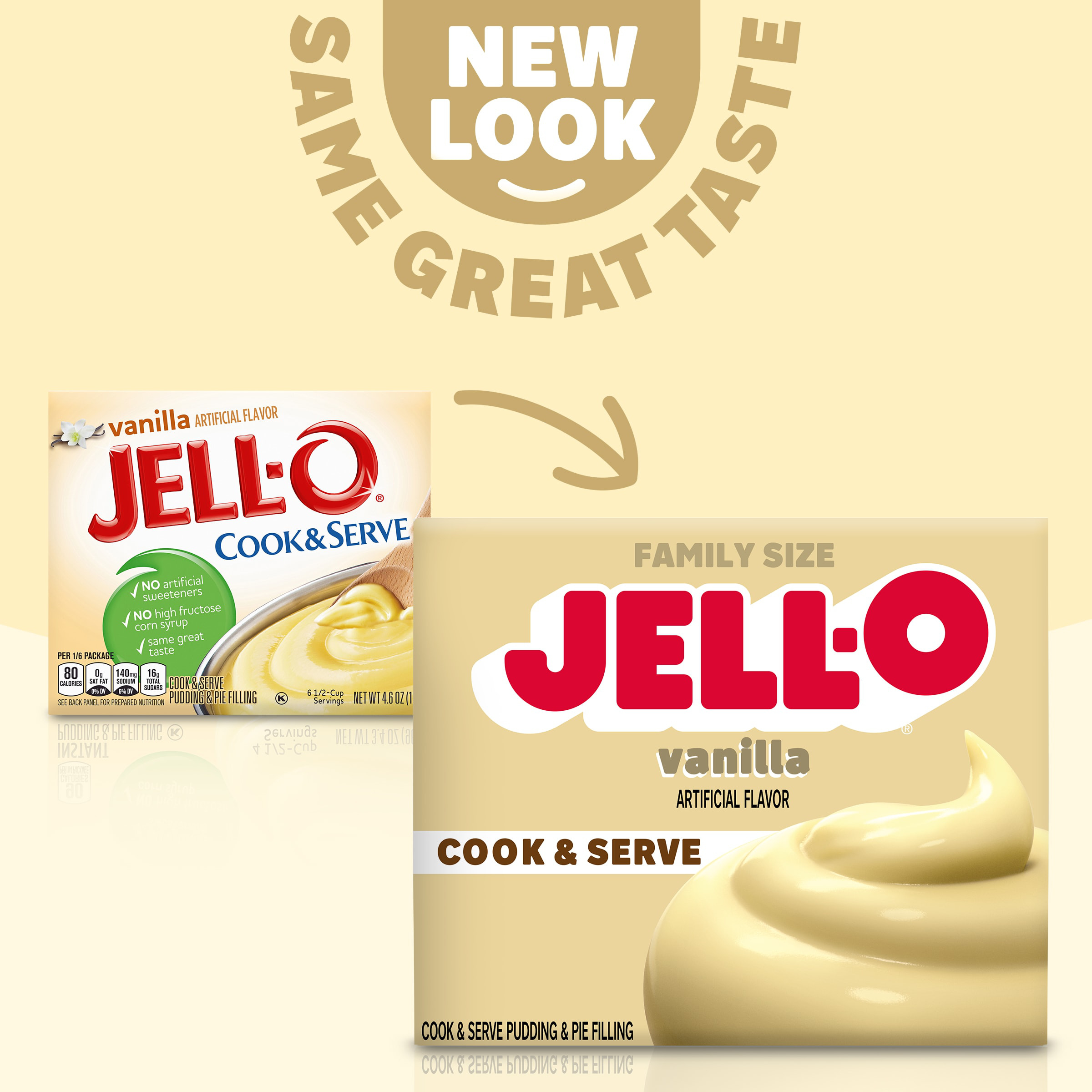 Jell-O Cook & Serve Vanilla Pudding & Pie Filling Mix, 4.6 oz Box