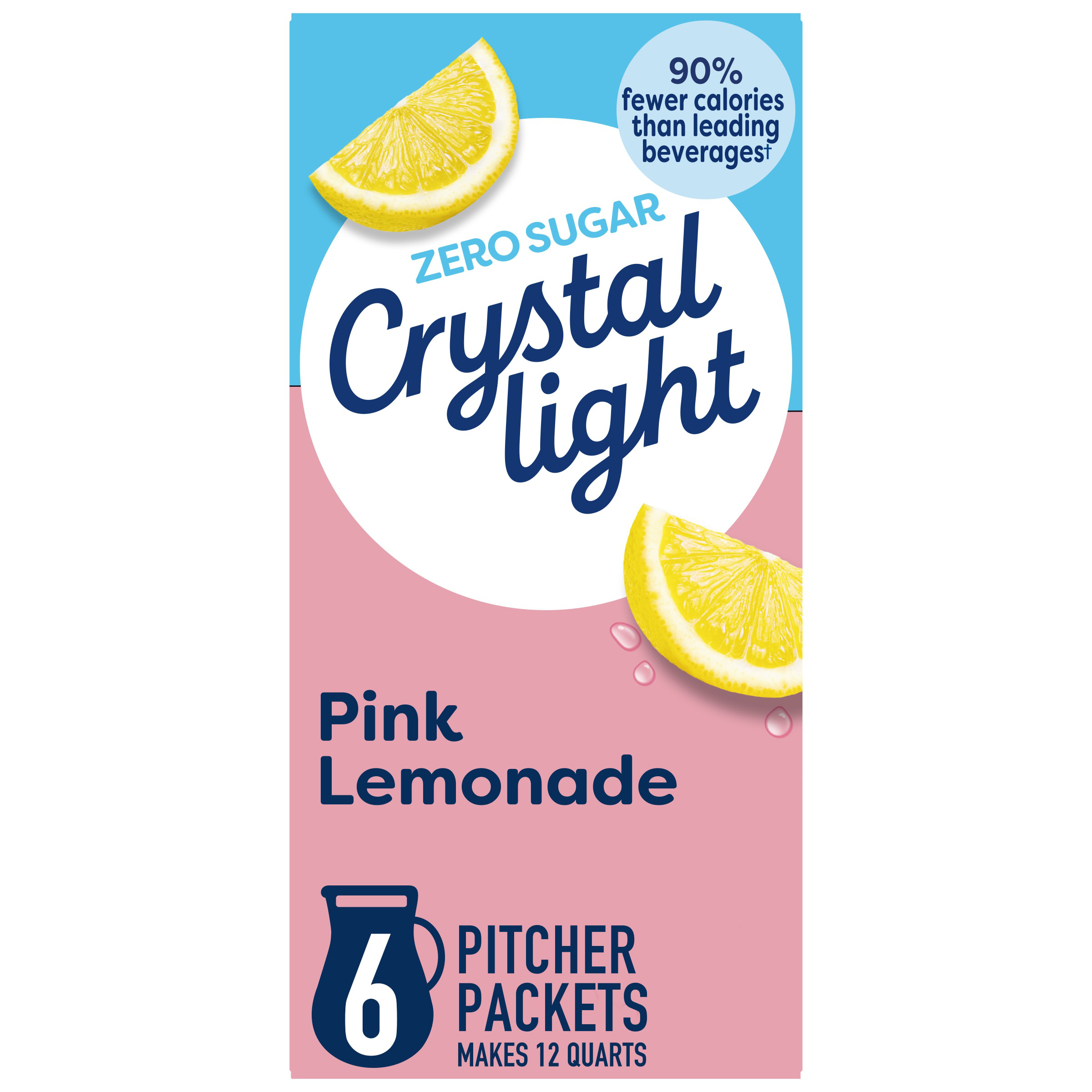 Crystal Light Drink Mix, 6 Pitcher Packets, for Flavorful