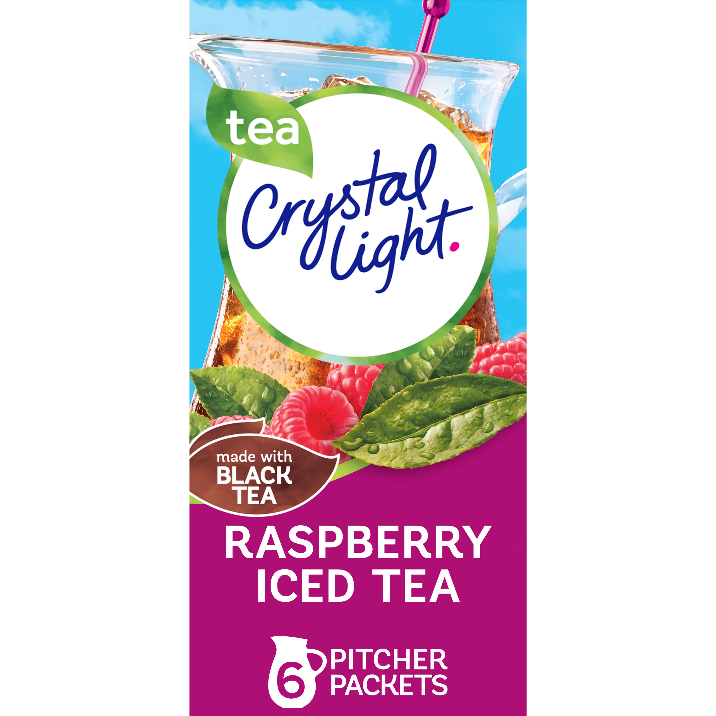 Crystal Light Raspberry Iced Tea Naturally Flavored Powdered Drink