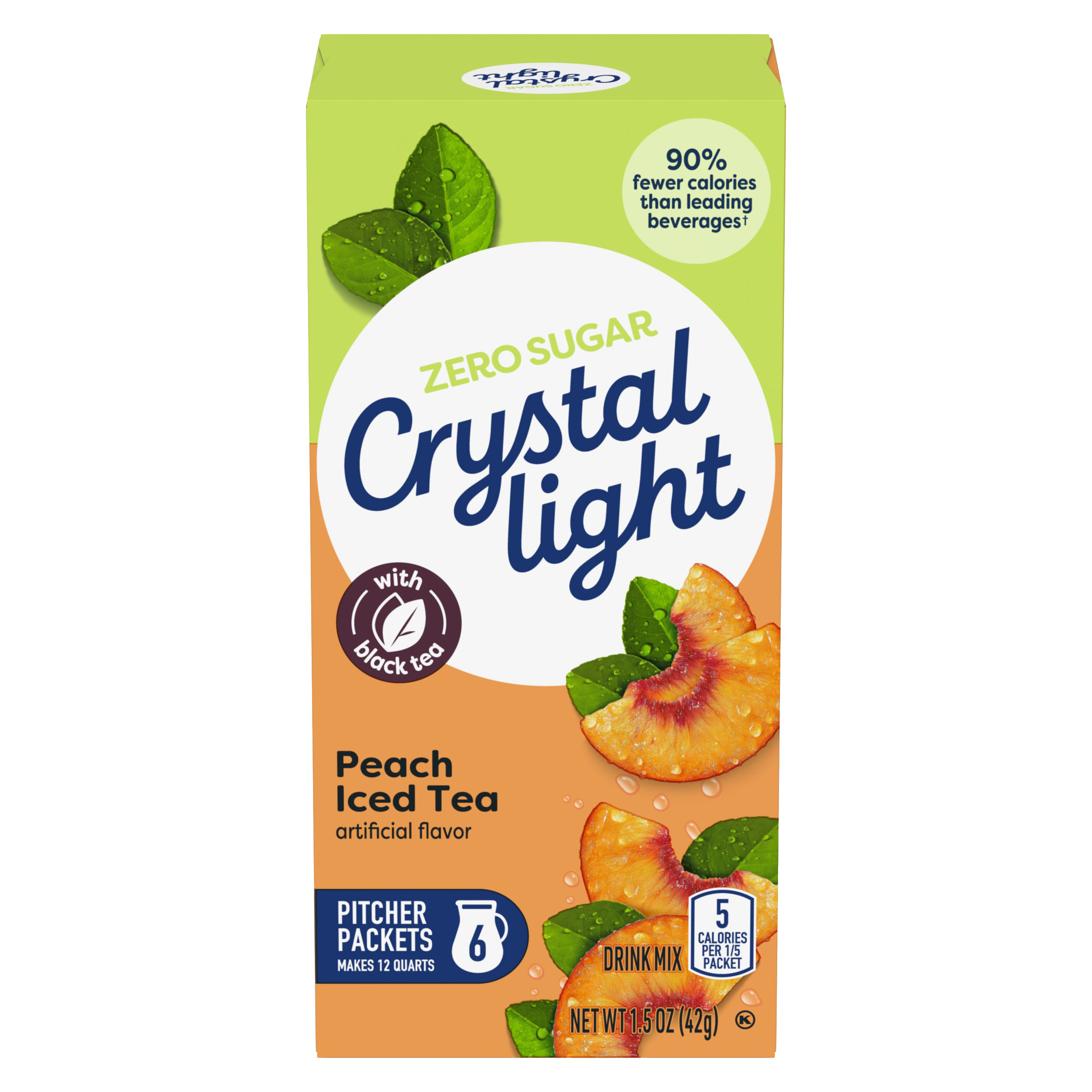 Crystal Light Peach Iced Tea Artificially Flavored Powdered Drink