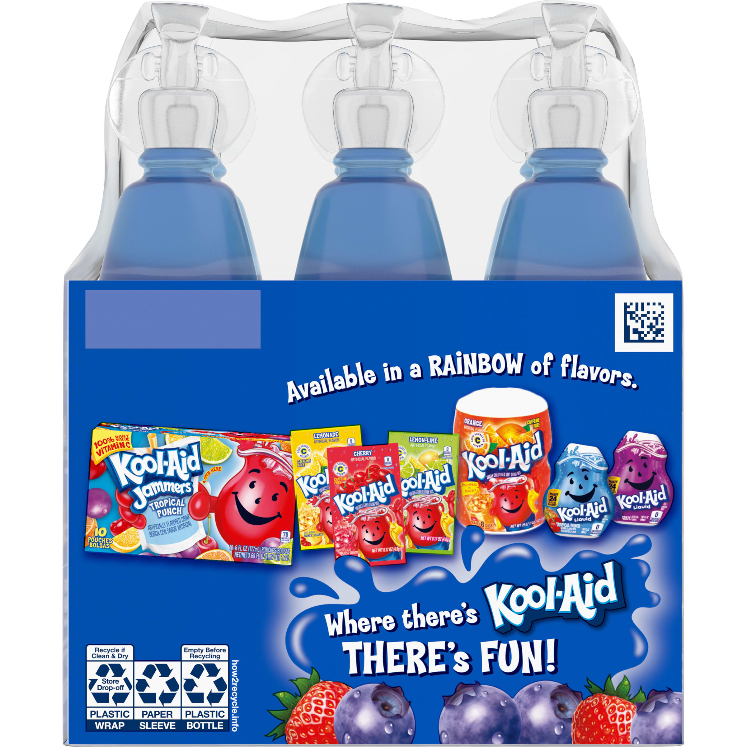 Kool-Aid Bursts Berry Blue Artificially Flavored Soft Drink, 6 ct