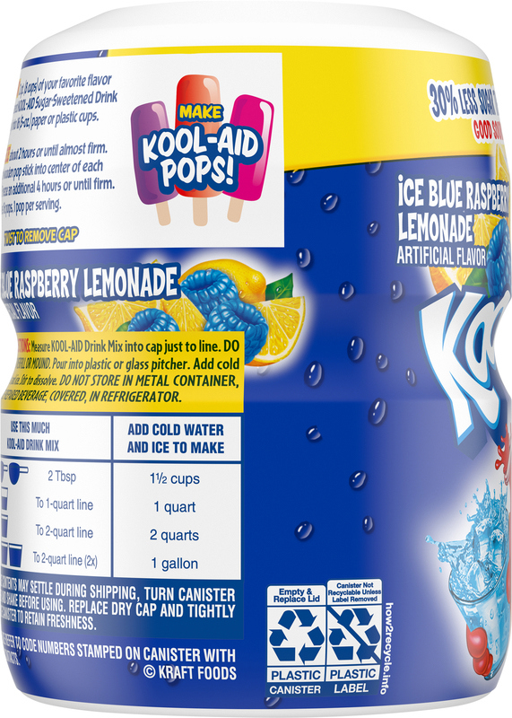 Kool-Aid Sugar-Sweetened Blue Raspberry Lemonade Artificially