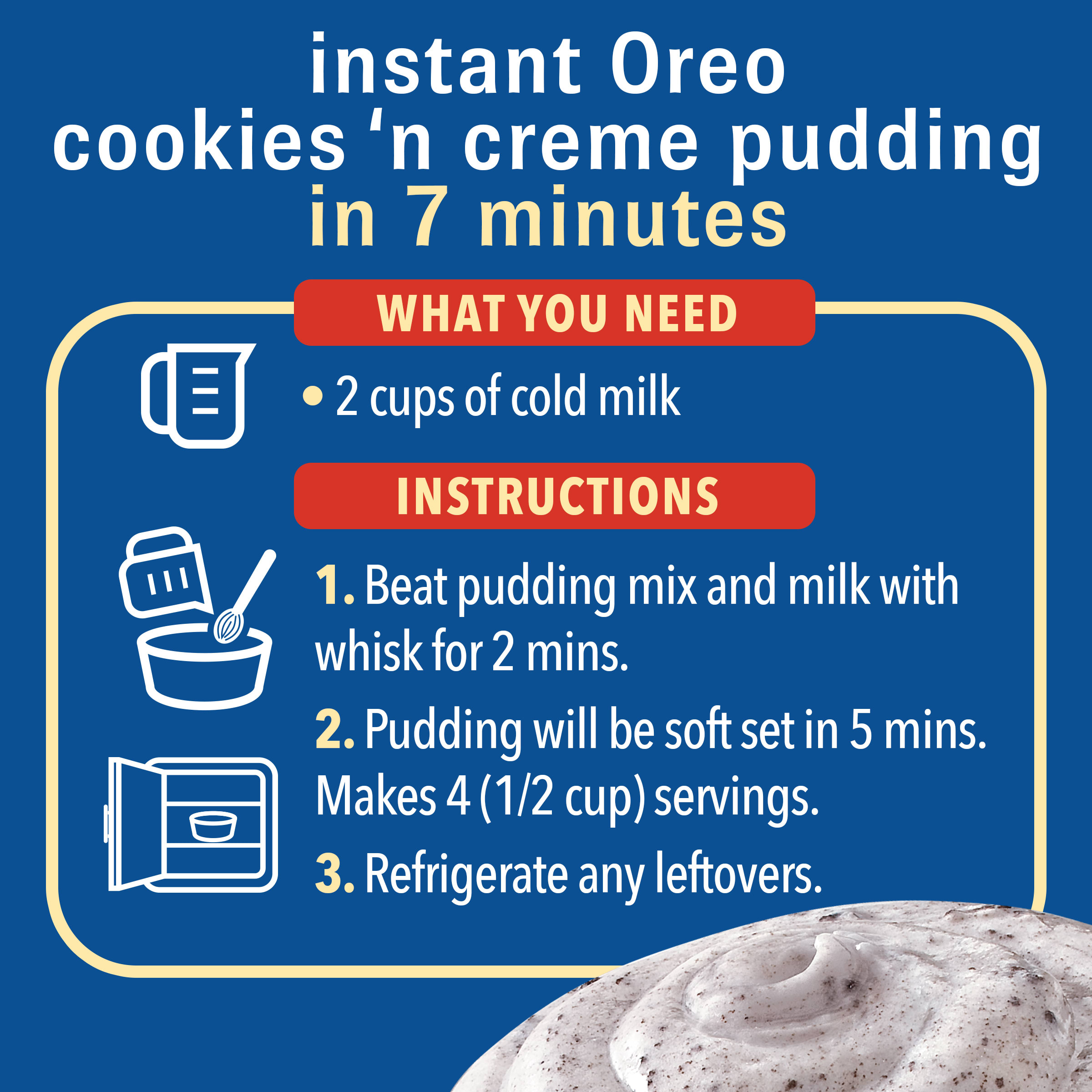 Jell-O Oreo Cookies 'n Creme Instant Pudding & Pie Filling Mix