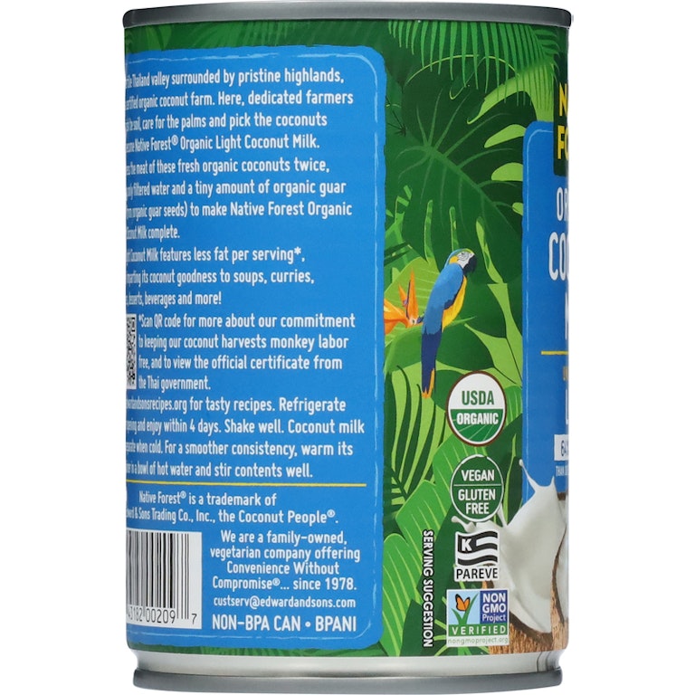 Native Forest Organic Light Unsweetened Coconut Milk | Giant Eagle Native Forest Organic Light Unsweetened Coconut Milk | Giant Eagle