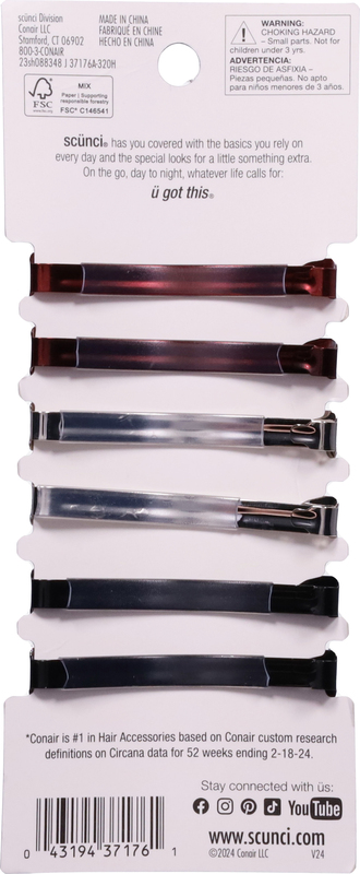 Scunci No-Slip Grip Barrettes | Giant Eagle | Because It Matters