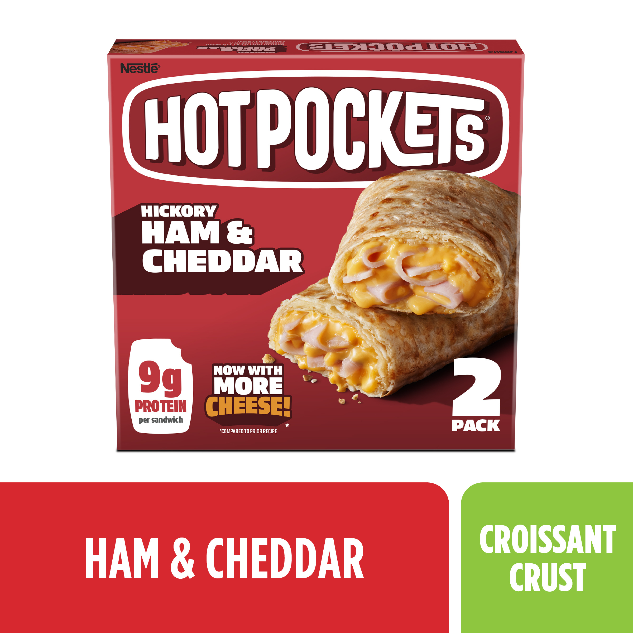 Hot Pockets® Hickory Ham and Cheddar, Croissant Crust, Frozen