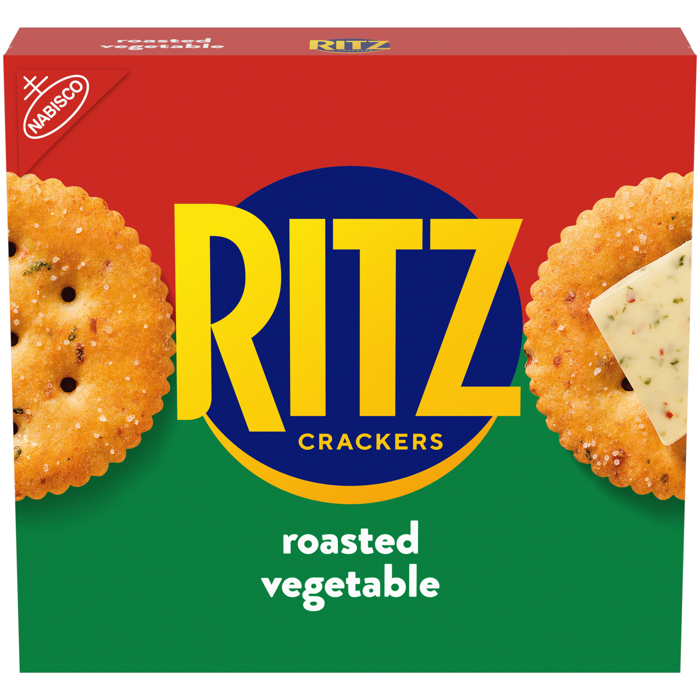 RITZ Roasted Vegetable Crackers, Snacks for Kids and Adults, Lunch