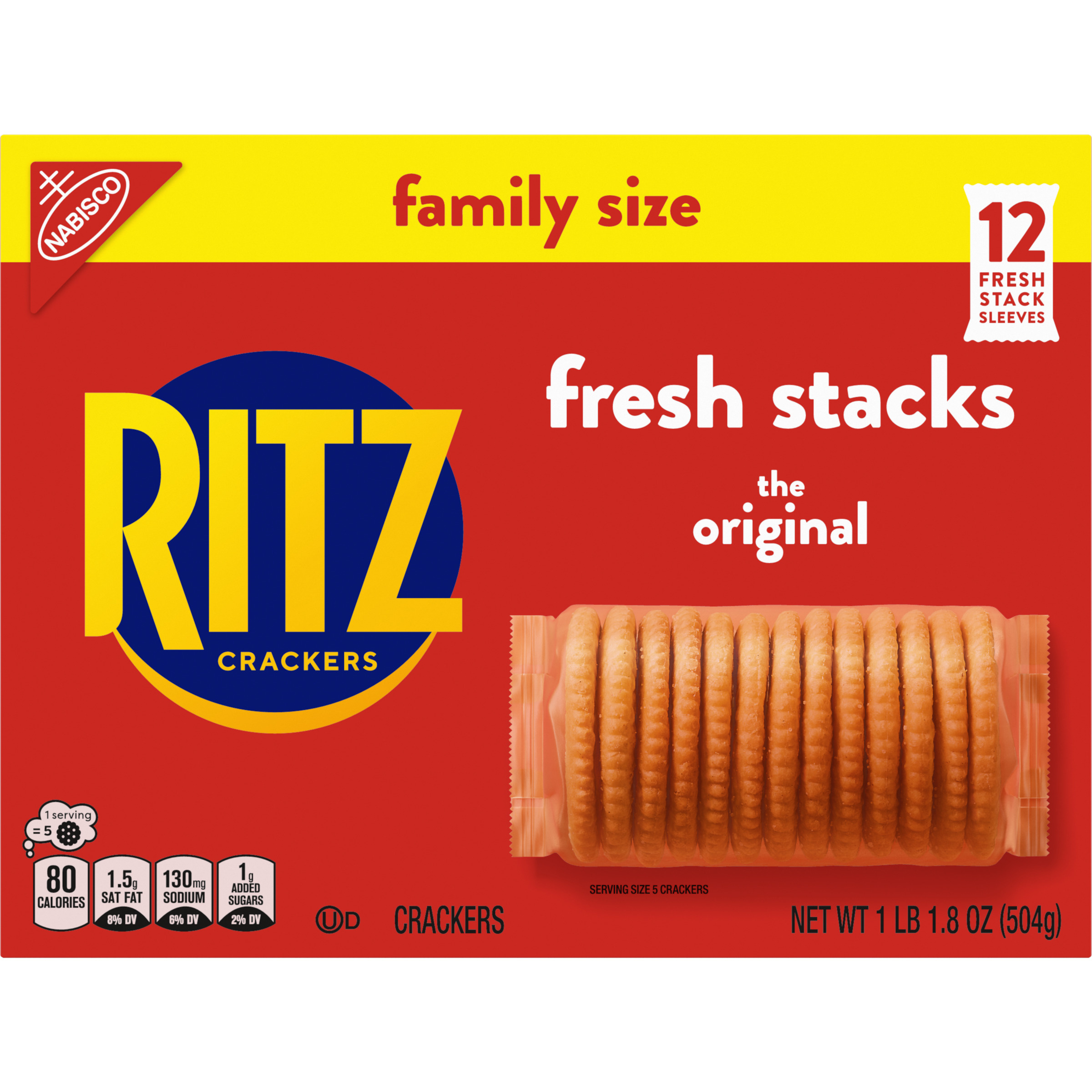 RITZ Fresh Stacks Original Crackers, Travel Snacks, Family Size