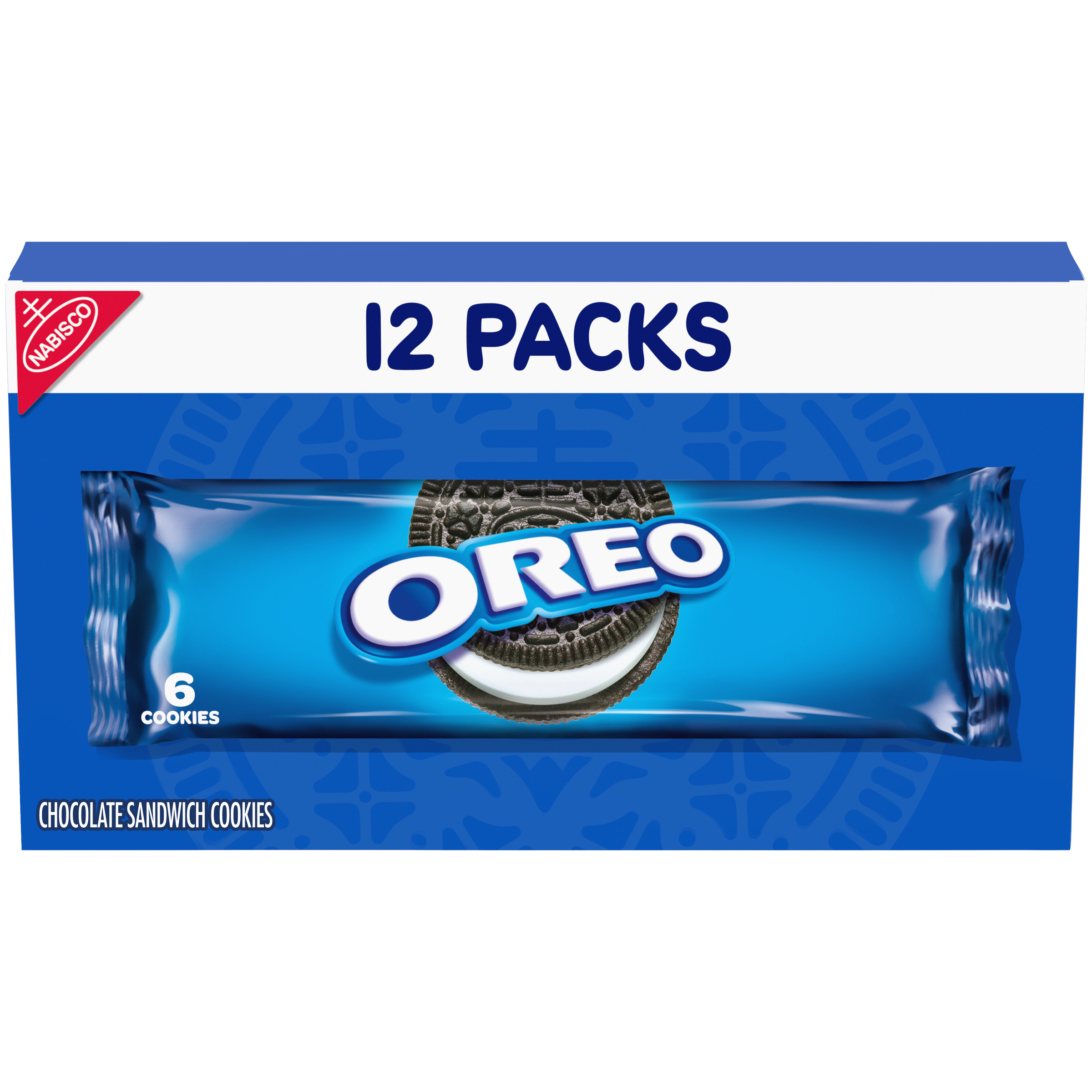 OREO Chocolate Sandwich Cookies, 12 Snack Packs (6 Cookies Per