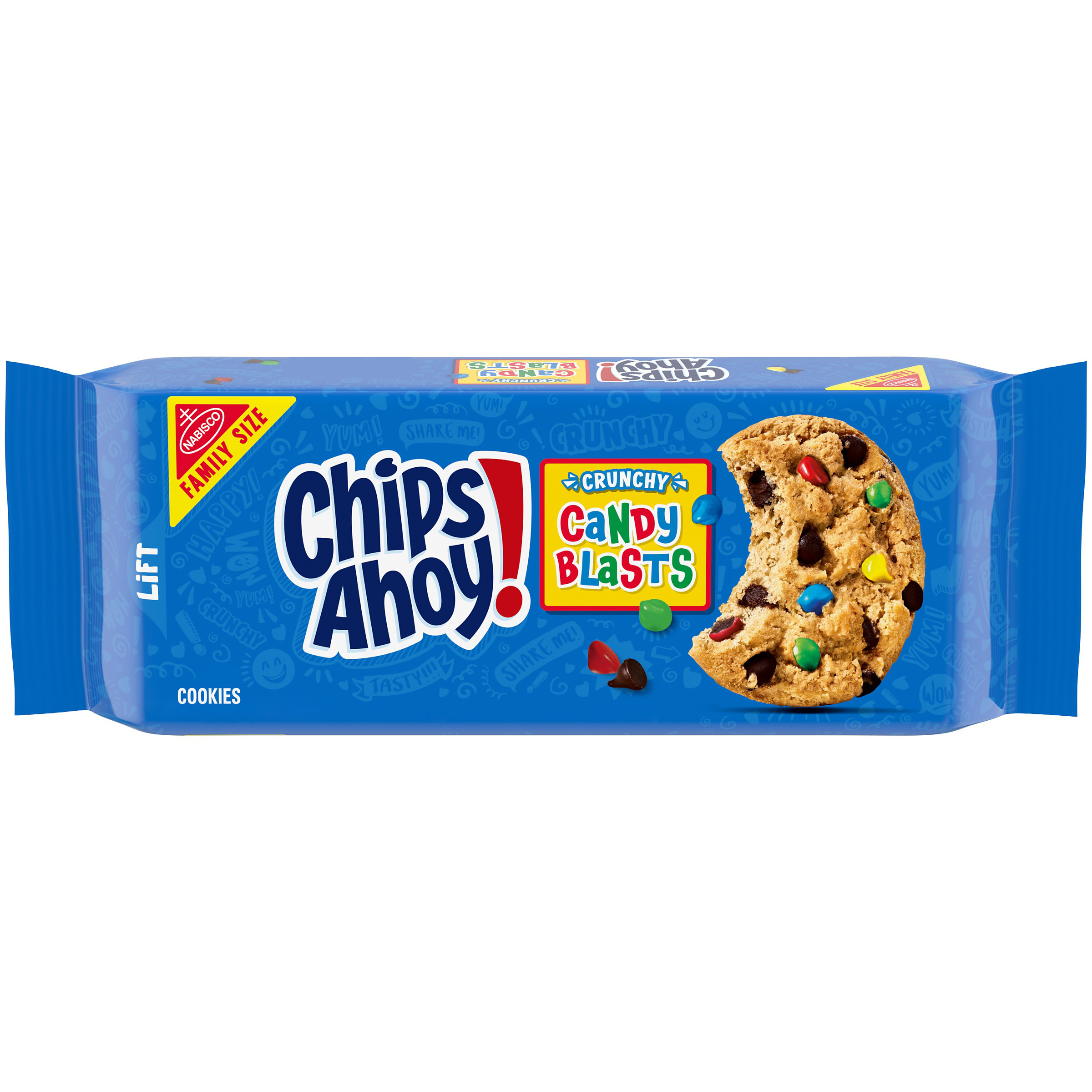 CHIPS AHOY! Crunchy Candy Blasts Fudgy Chocolate Chip Cookies