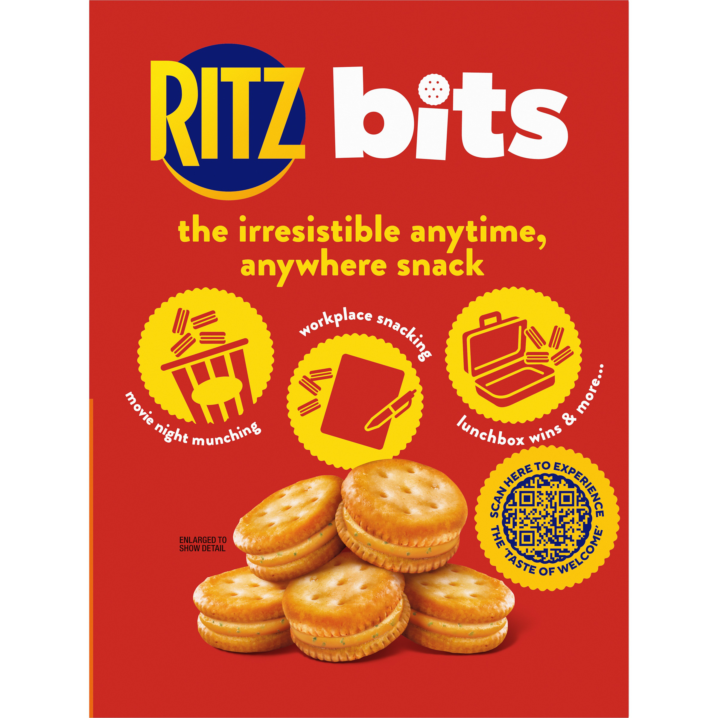 RITZ Bits Spicy Queso Cheese Sandwich Crackers, Snacks for Kids