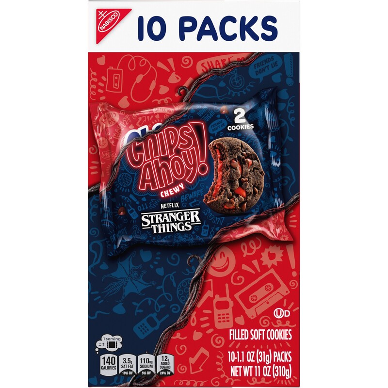 CHIPS AHOY! Stranger Things Chewy Chocolatey Strawberry-Flavored