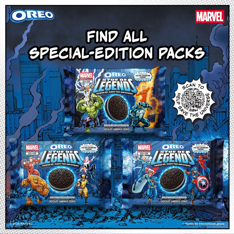 OREO MARVEL Stuf of Legends Chocolate Sandwich Cookies, Special