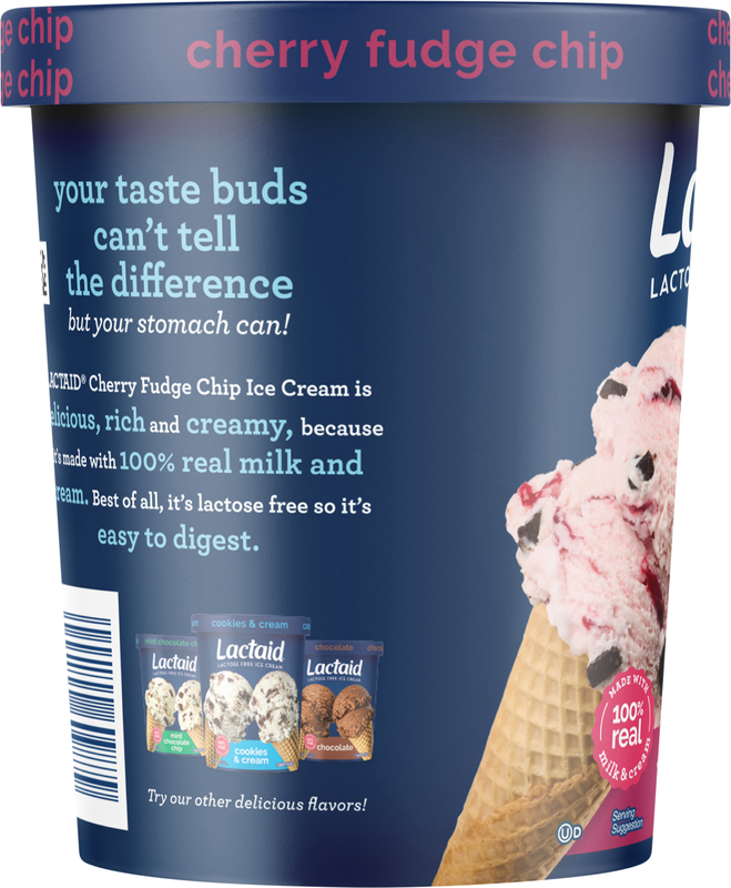 Lactaid Cherry Fudge Chip Ice Cream, 1 Quart | Giant Eagle