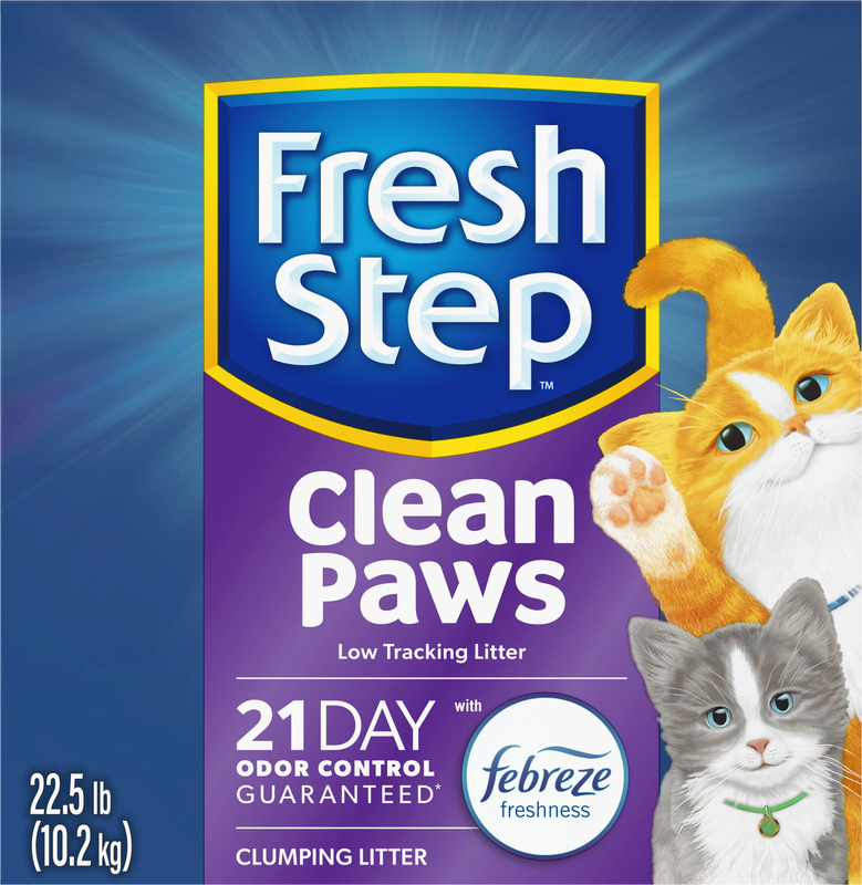Fresh Step Clean Paws Low-Tracking Clumping Litter With Febreze