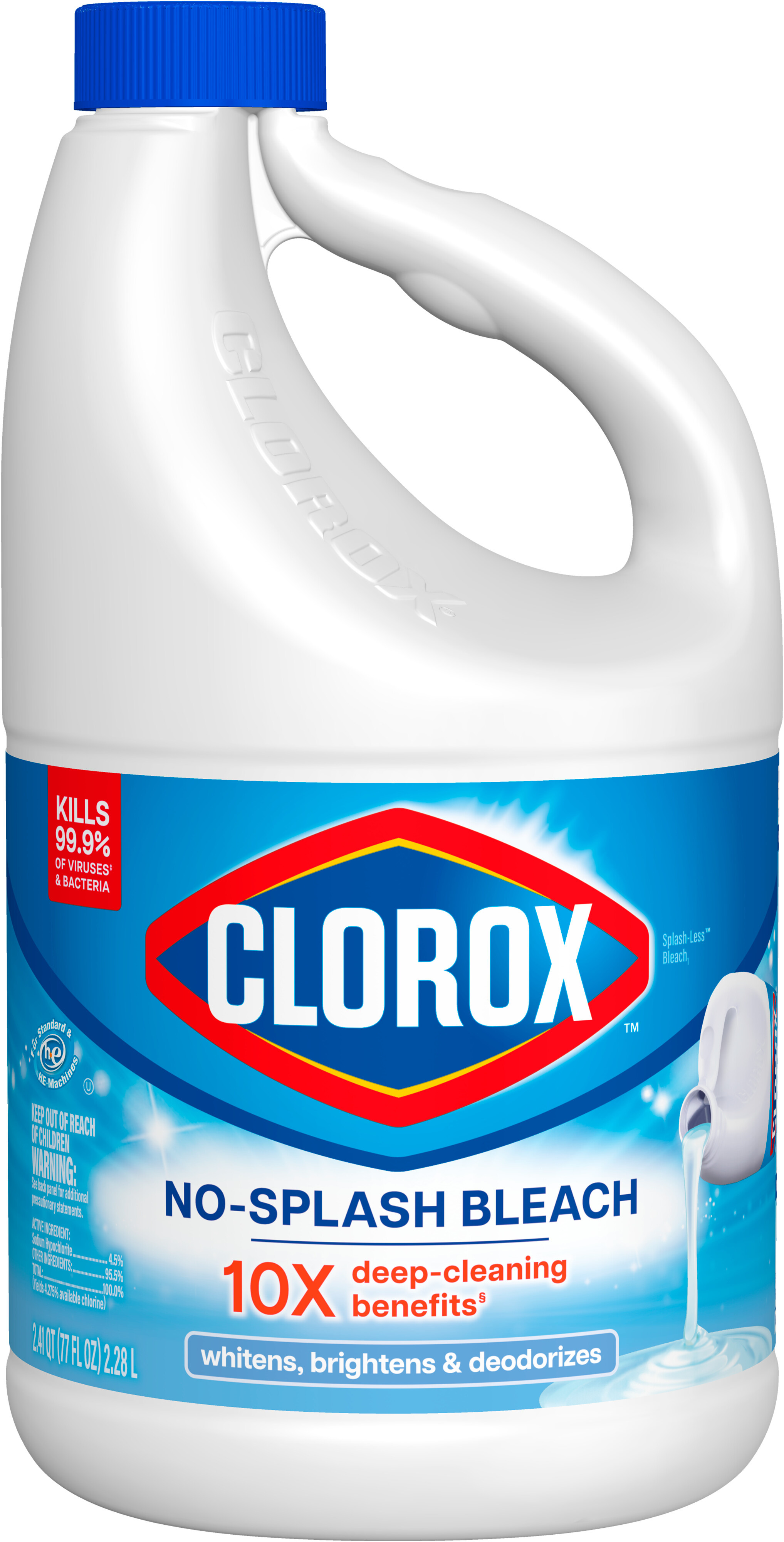 Clorox No-Splash Formula Disinfecting Bleach, Concentrated Liquid