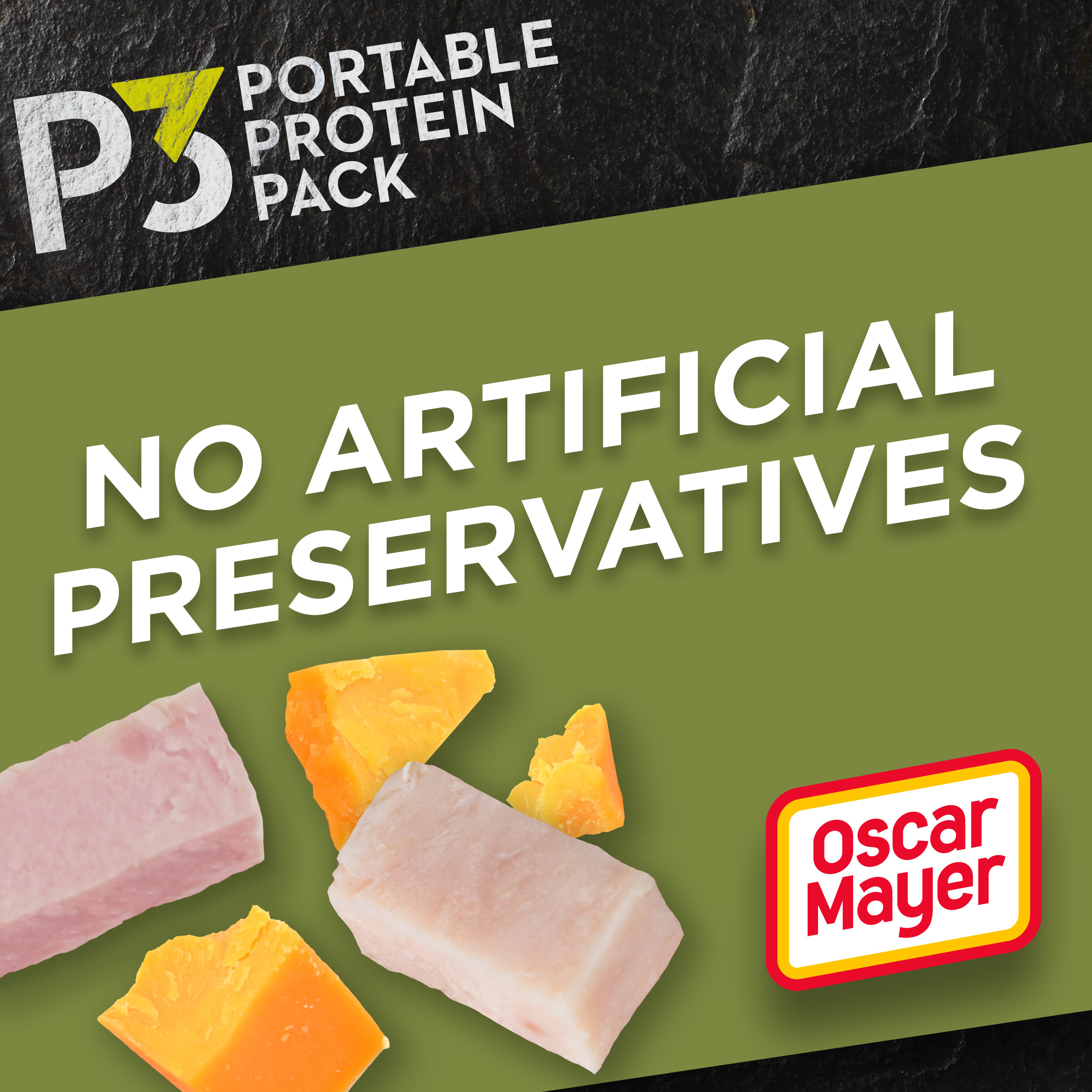 P3 Portable Protein Snack Pack with Turkey, Ham & Cheddar Cheese