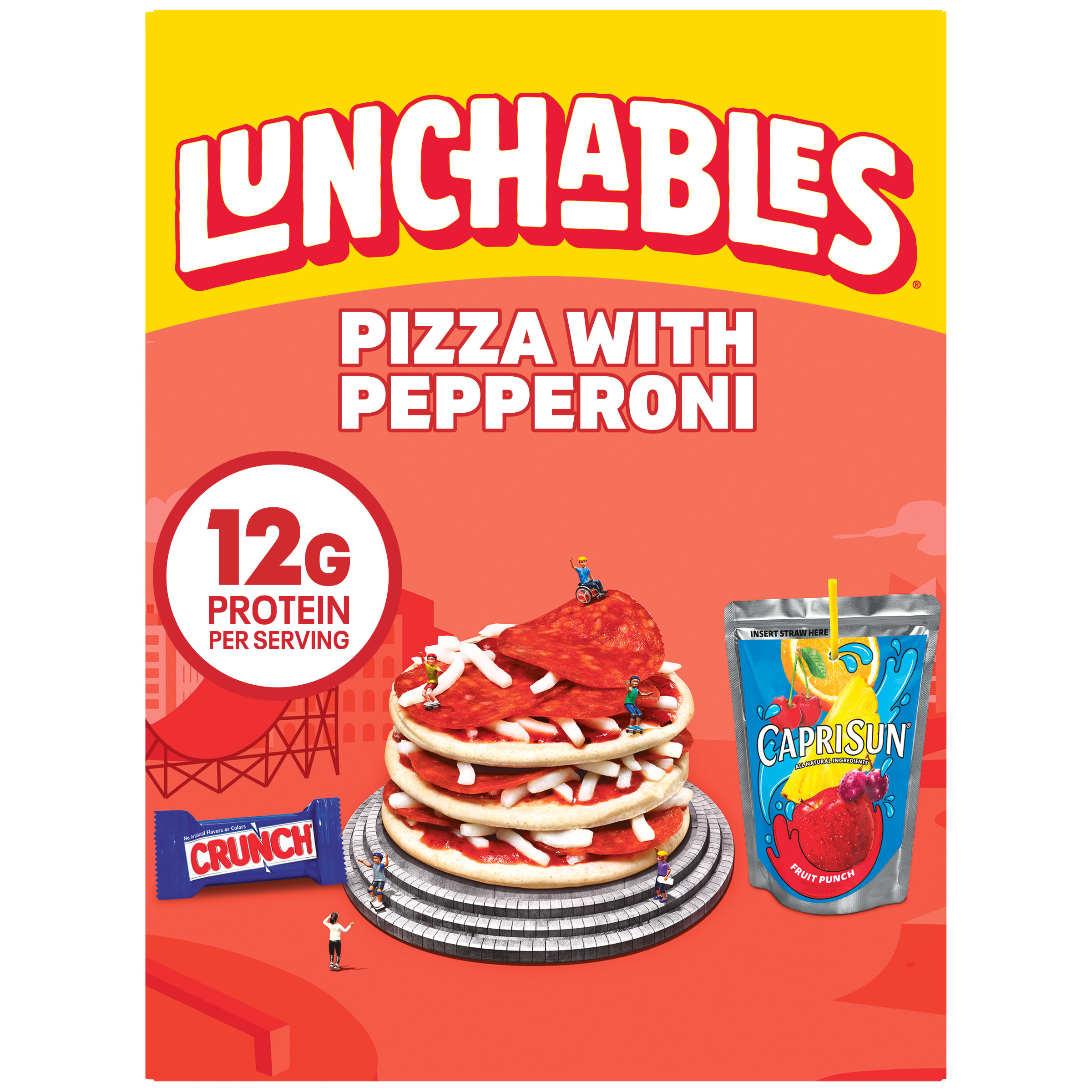 【pizza】 Pizza Treatza with Capri Sun Roarin' Waters Fruit Punch Fun Pack