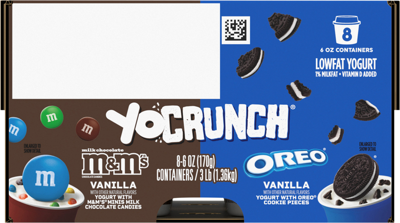 YoCrunch Vanilla Low Fat Yogurt with Mini M&Ms(R) and OREO(R