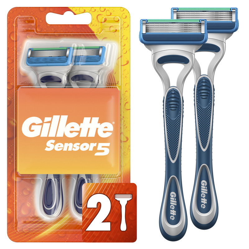 Gillette Sensor5 Men's Disposable Razors, 2 Ct | Giant Eagle