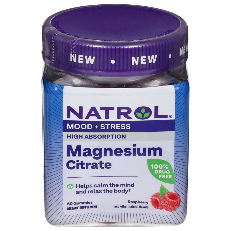 Natrol Magnesium Citrate, Gummies, Raspberry | Giant Eagle