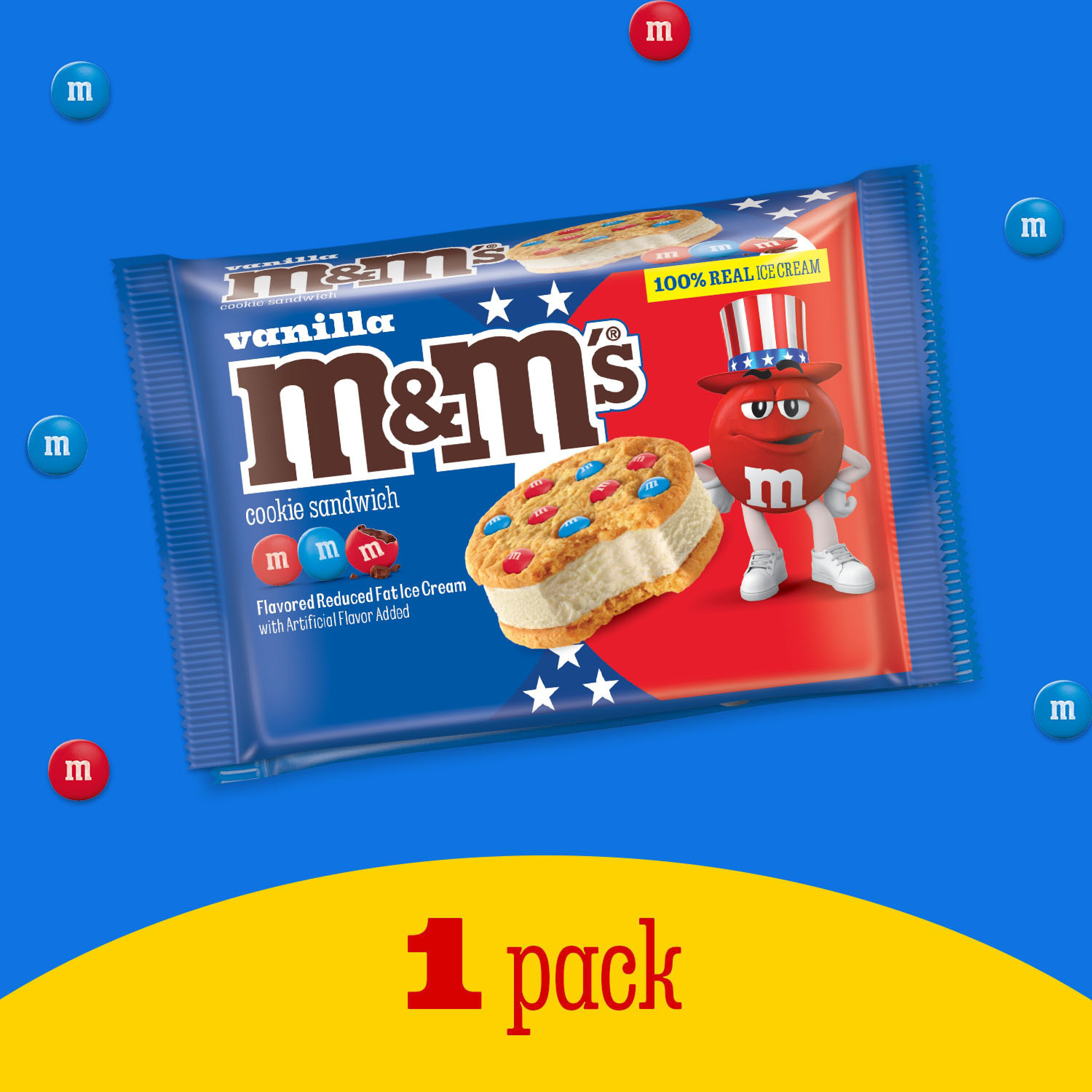 M&M'S Vanilla Ice Cream Cookie Sandwich Reduced Fat Vanilla Ice