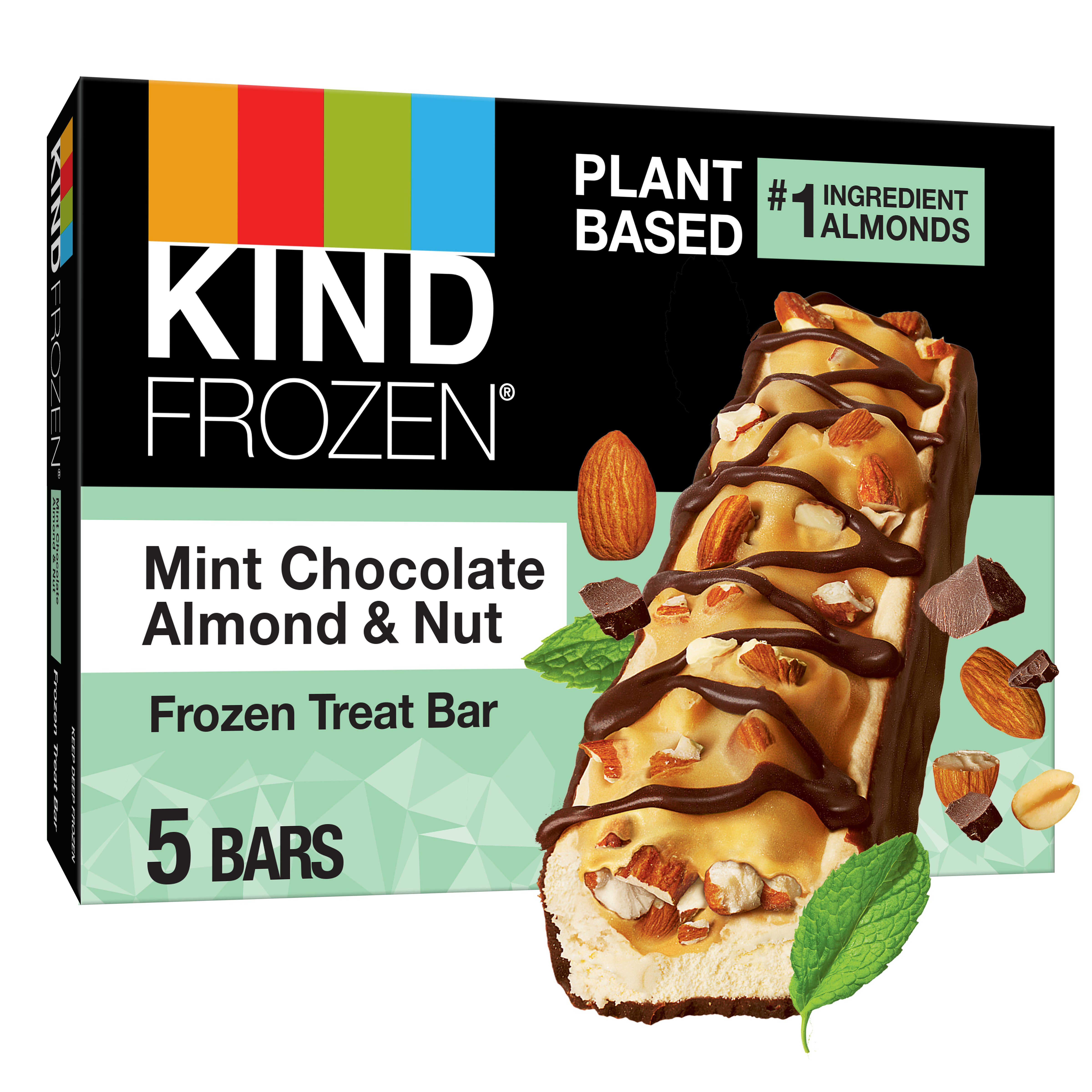 KIND FROZEN Plant Based Frozen Treat Bar, Mint Chocolate Almond