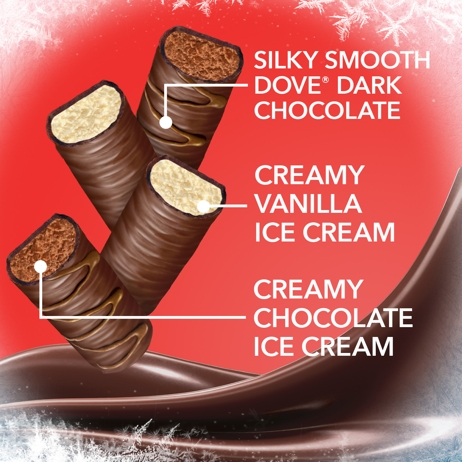 DOVE Ice Cream Vanilla & Chocolate Mini Dark Chocolate