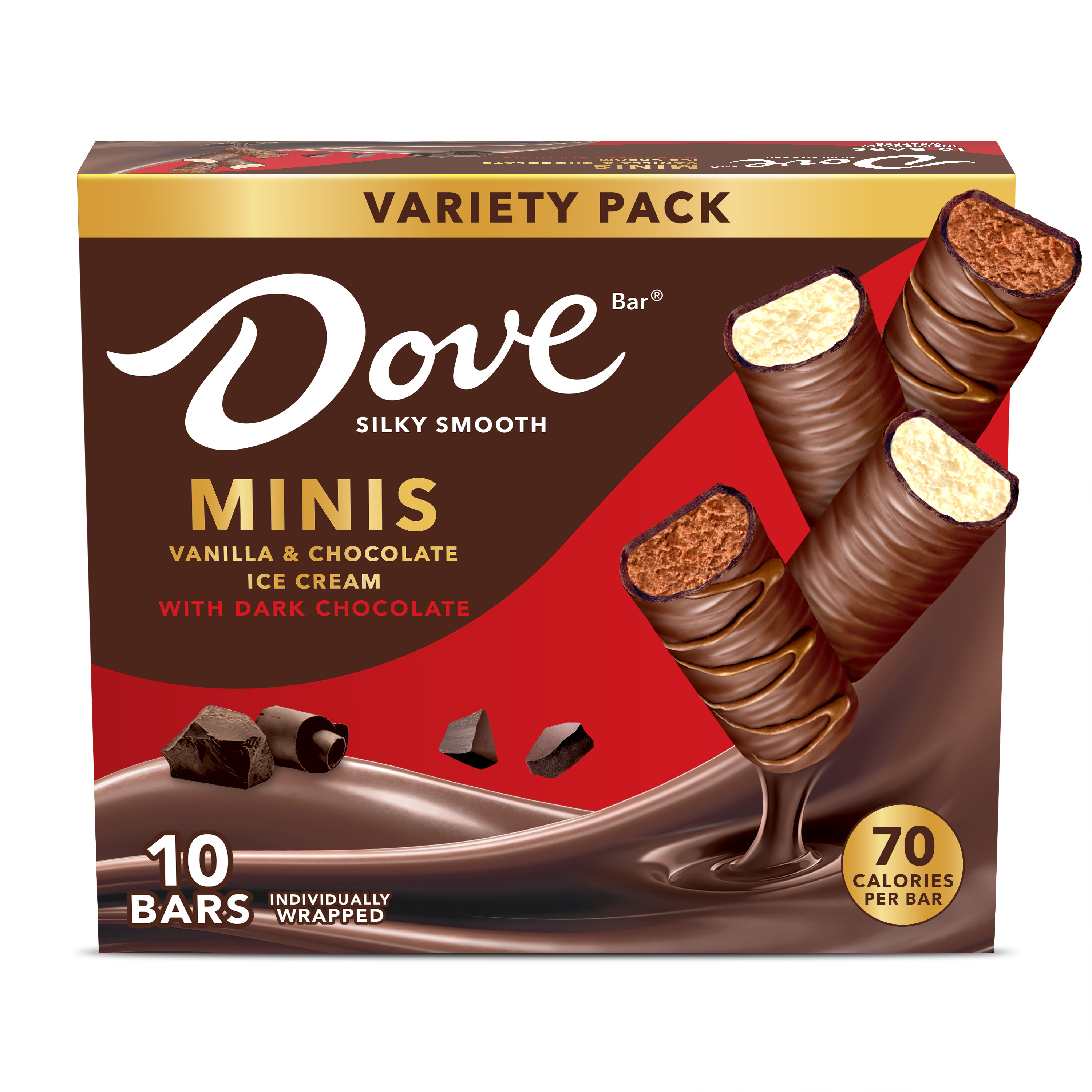 DOVE Ice Cream Vanilla & Chocolate Mini Dark Chocolate